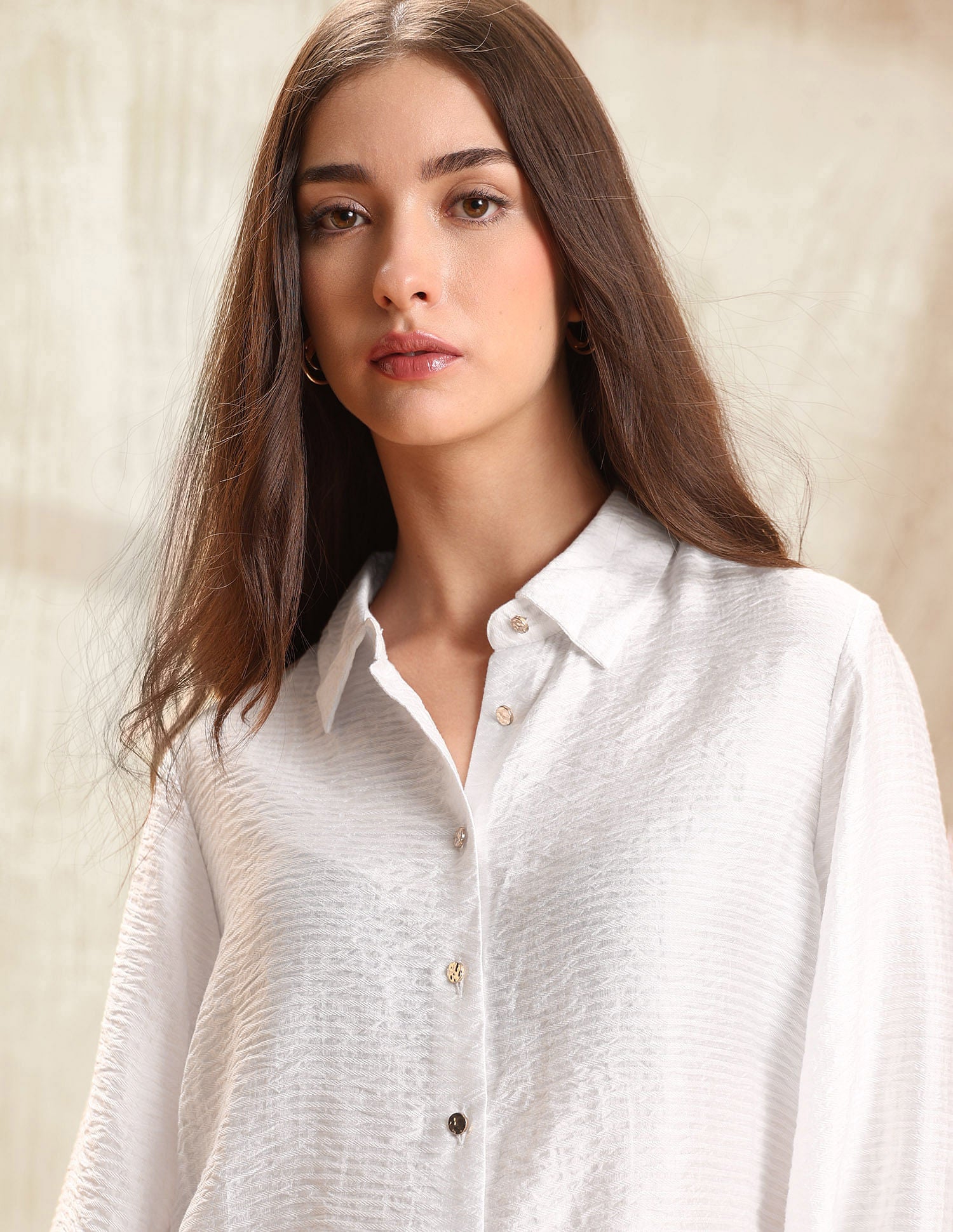 Relaxed Fit Textured Shirt White - U.S. POLO ASSN. | Large