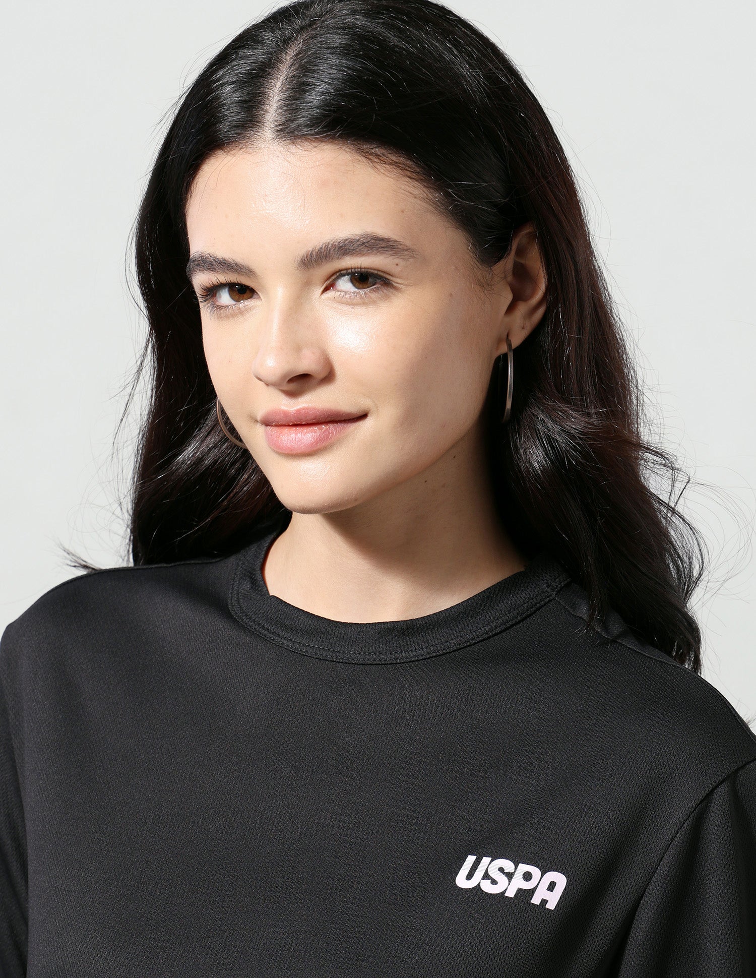 Solid Regular Fit T-Shirt Black - U.S. Polo Assn. India | Large
