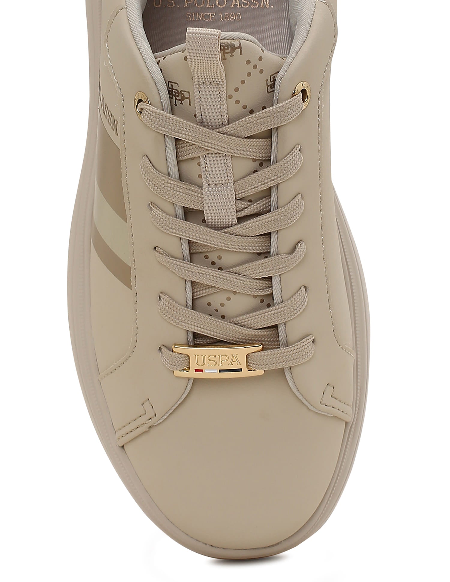 Women Striped Clara 3.0 Sneakers Nude - U.S. Polo Assn. India | Large