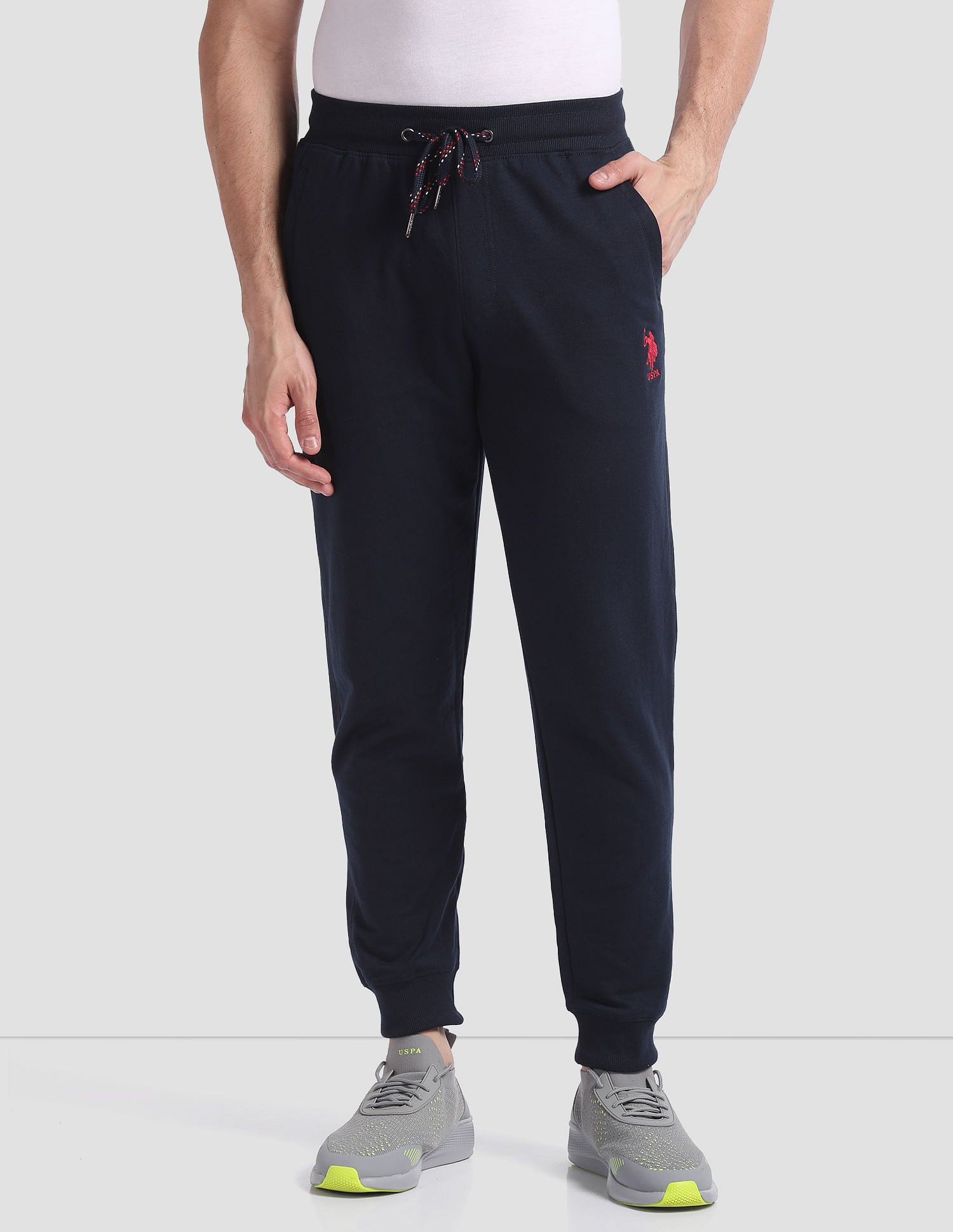 Mid Rise Drawstring Waist I604 Joggers - Pack Of 1 Navy - U.S. POLO ASSN. | Large