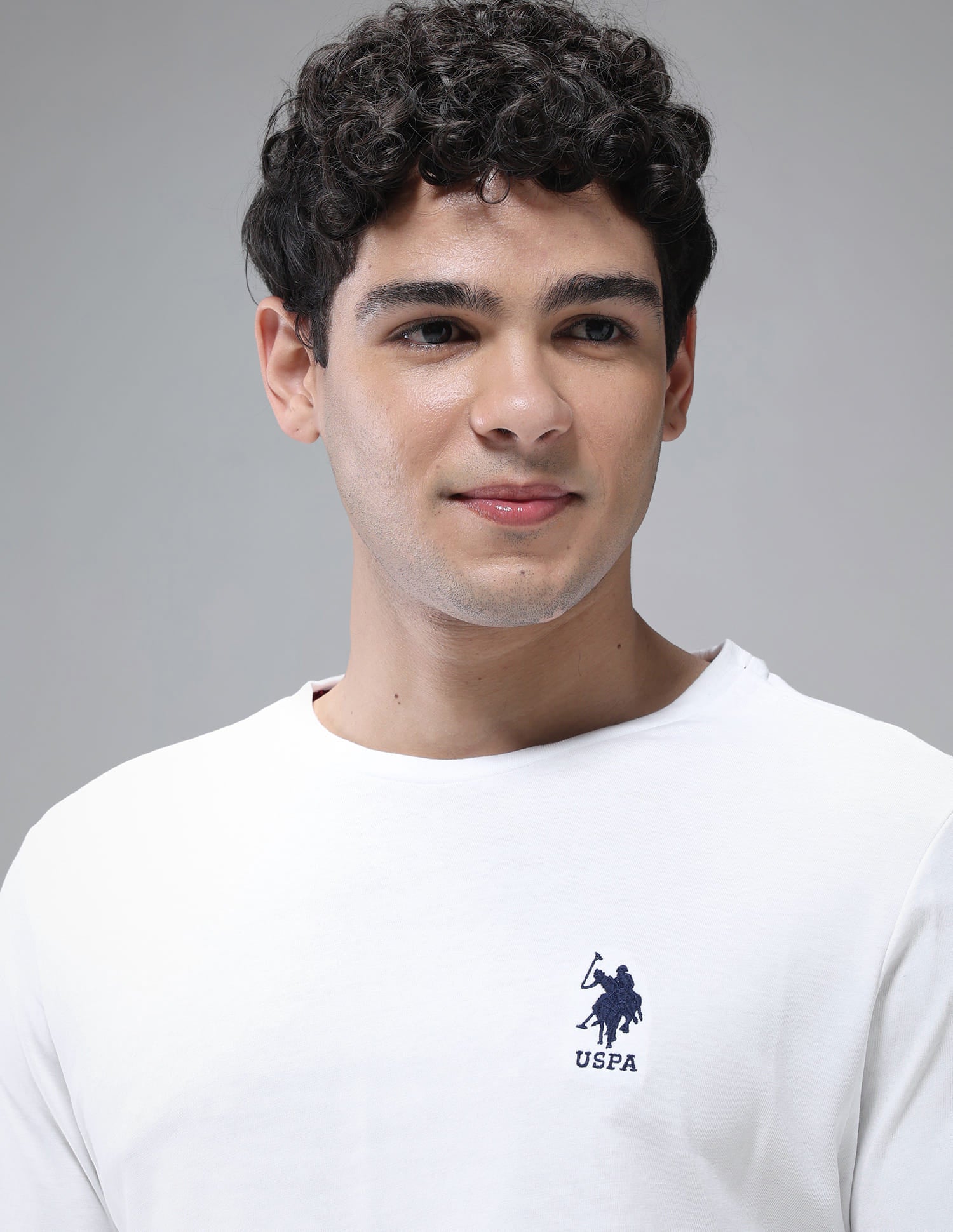 Pure Cotton Long Sleeve I693 Lounge T-Shirt - Pack Of 1 White - U.S. Polo Assn. India | Large