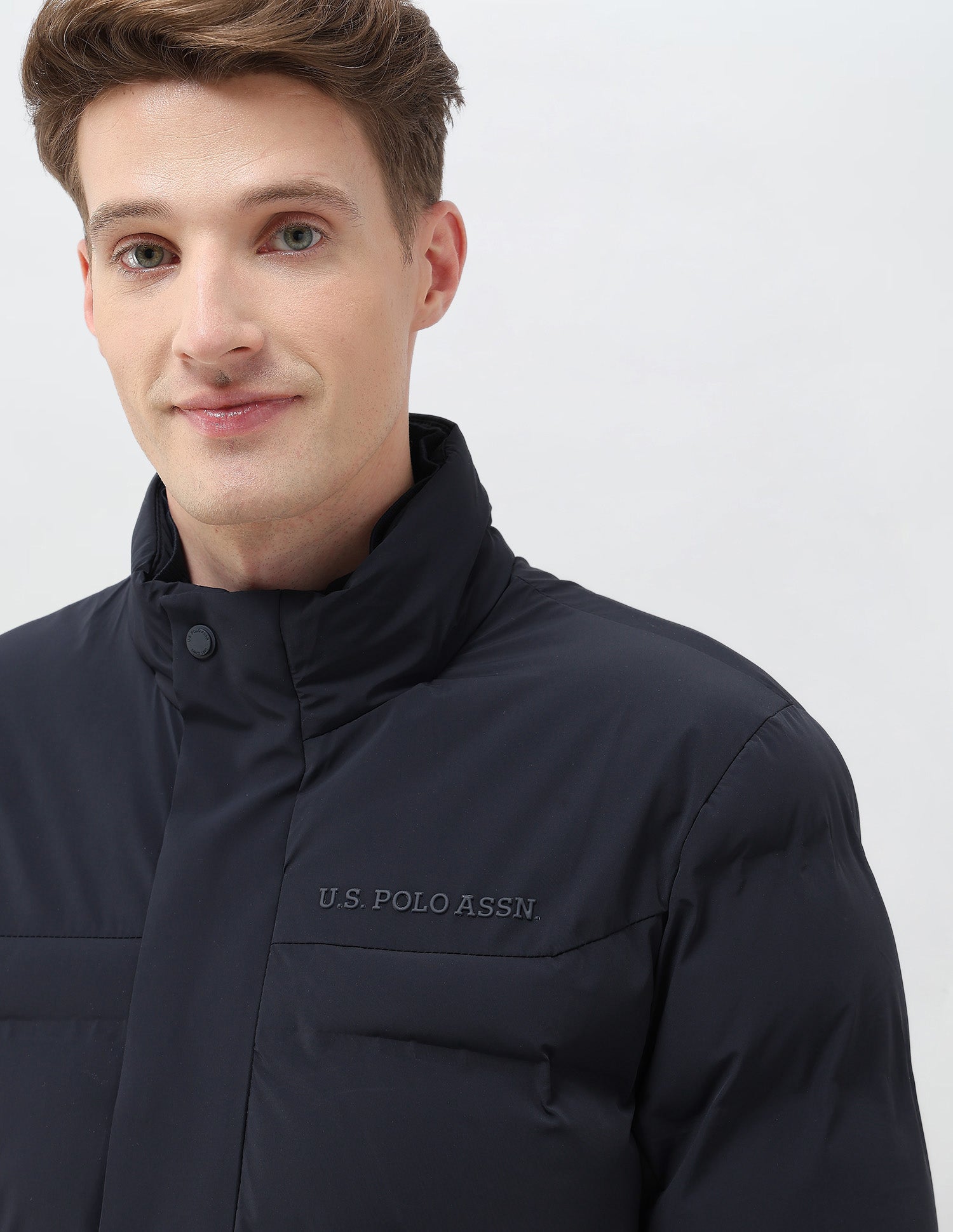 High Neck Regular Fit Smartheat Jacket Navy - U.S. POLO ASSN. | Large