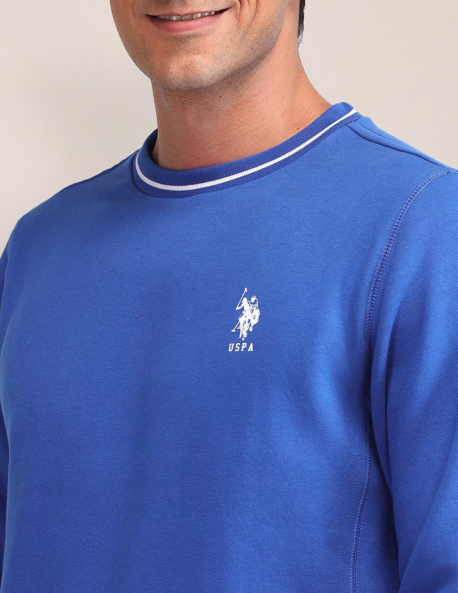 Brand Embroidered Regular Fit Sweatshirt Blue - U.S. POLO ASSN. | Large