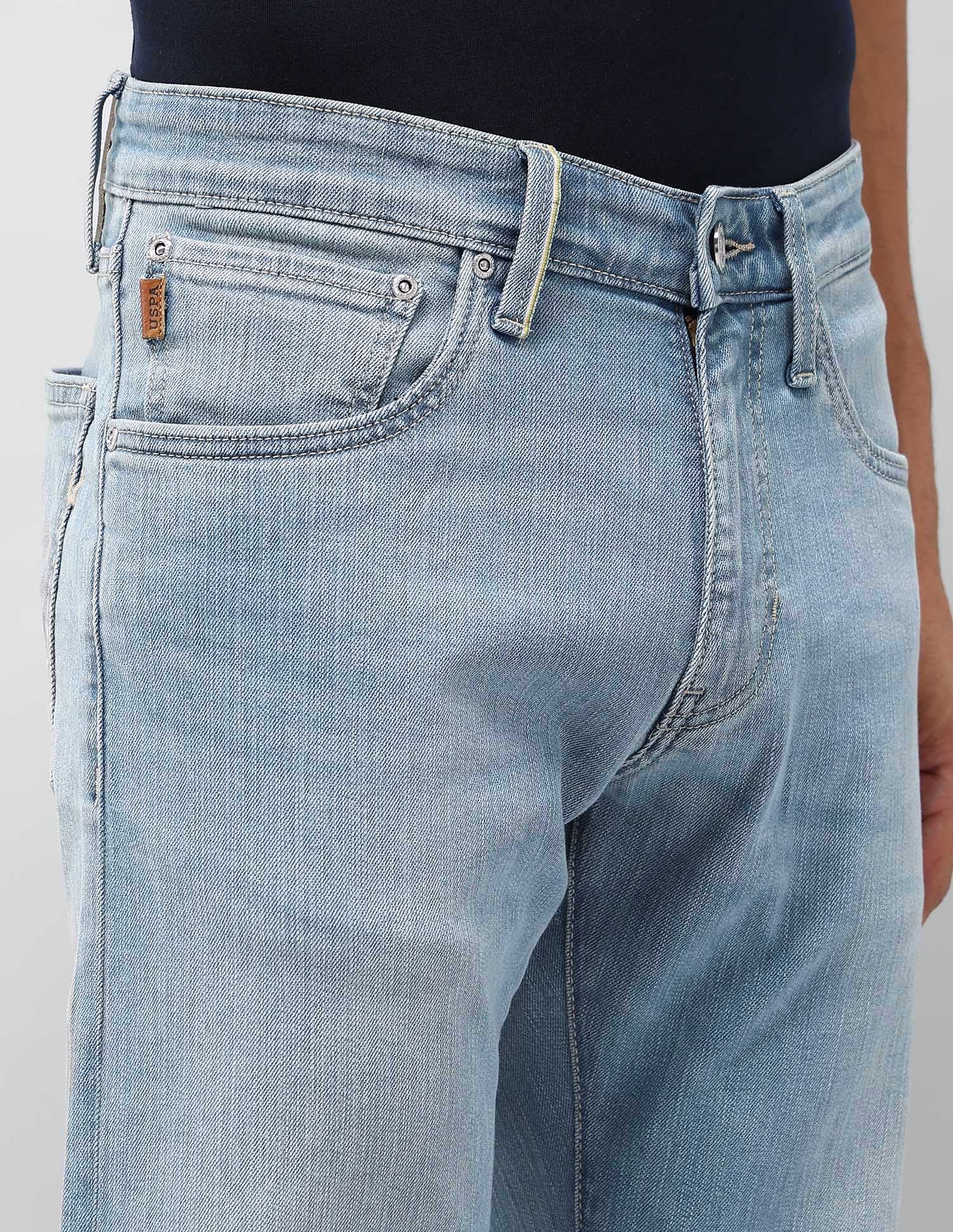 Brandon Slim Tapered Fit Blue Jeans Light Wash - U.S. POLO ASSN. | Large