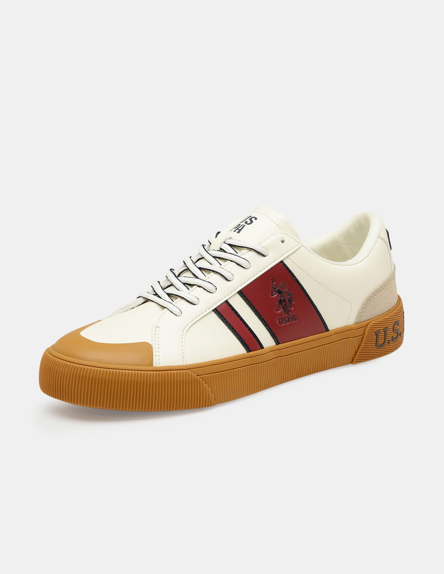 Men Colourblocked Mason Sneakers Cream - U.S. Polo Assn. India | Large