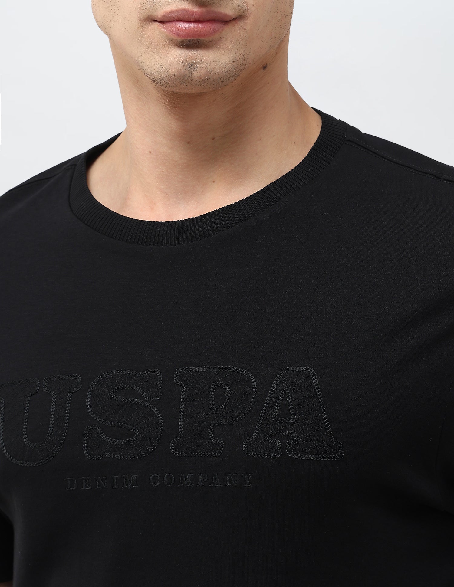 Monochrome Brand Embroidered T-Shirt Black - U.S. POLO ASSN. | Large