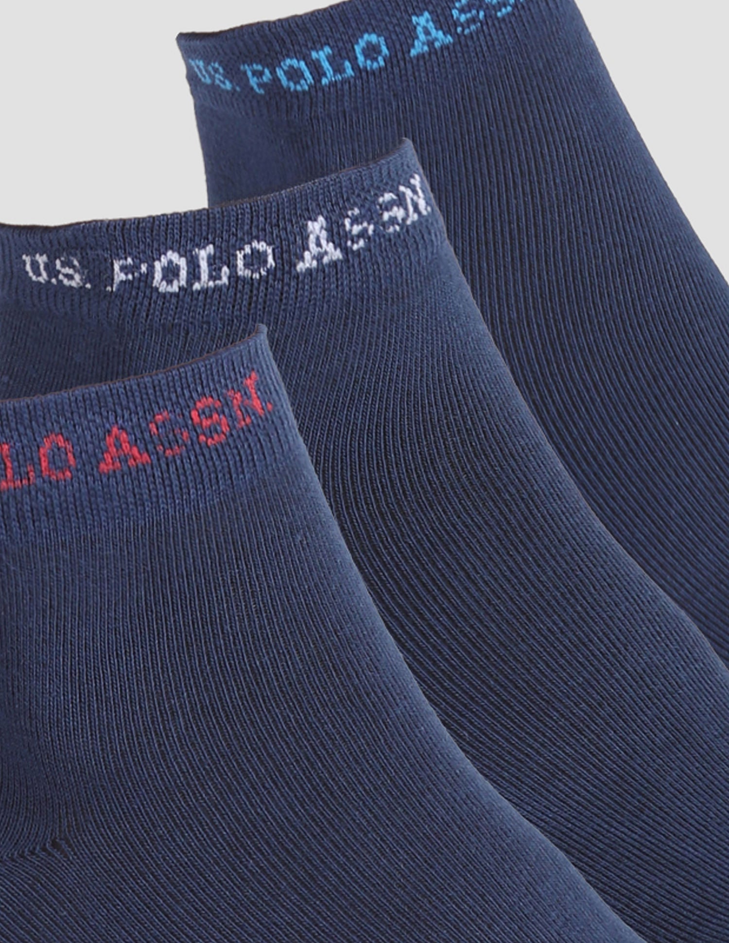 Ankle Length Stretch I646 Socks - Pack Of 3 Navy - U.S. POLO ASSN. | Large