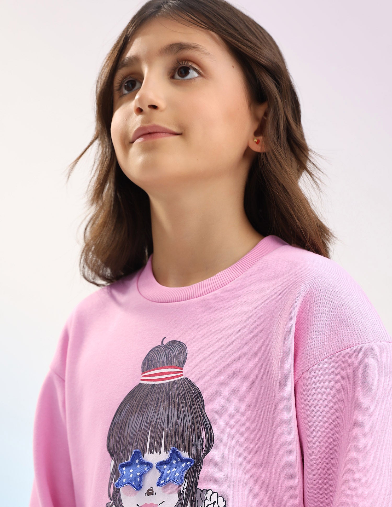 Graphic Printed Regular Fit Sweatshirt Pink - U.S. POLO ASSN. | Large