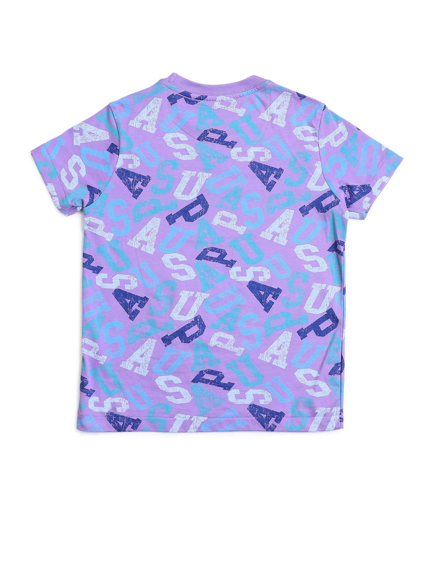 Boys Brand Printed Regular Fit T-Shirt Light Purple - U.S. POLO ASSN. | Large