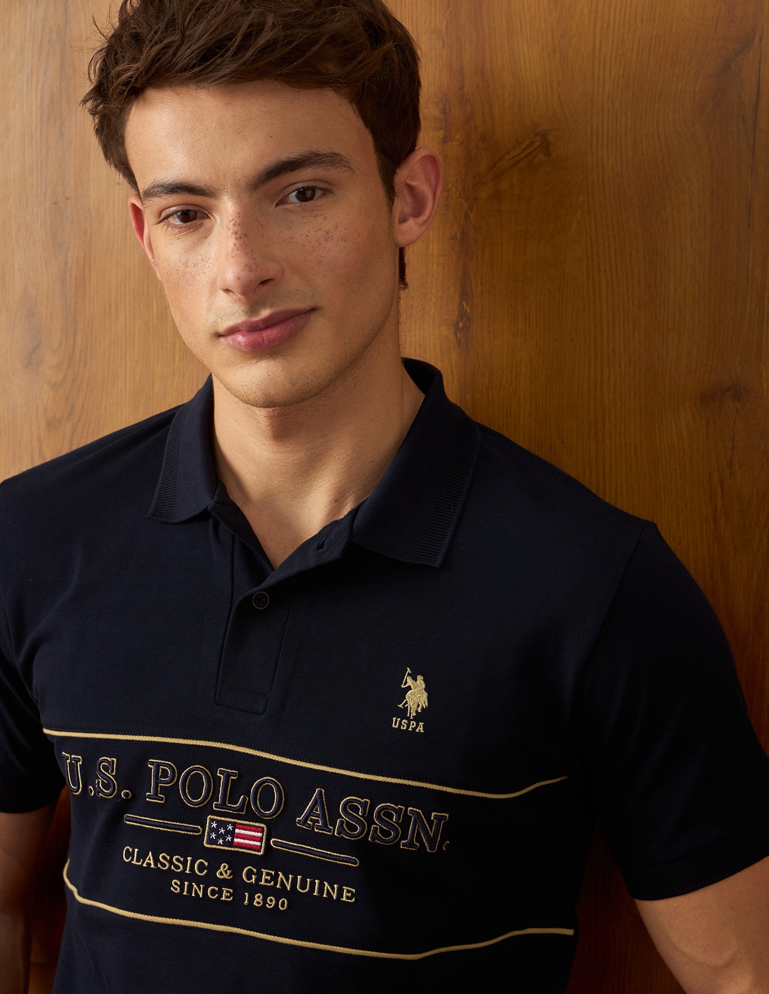 Brand Embroidered Slim Fit Polo Shirt Navy - U.S. Polo Assn. India | Large