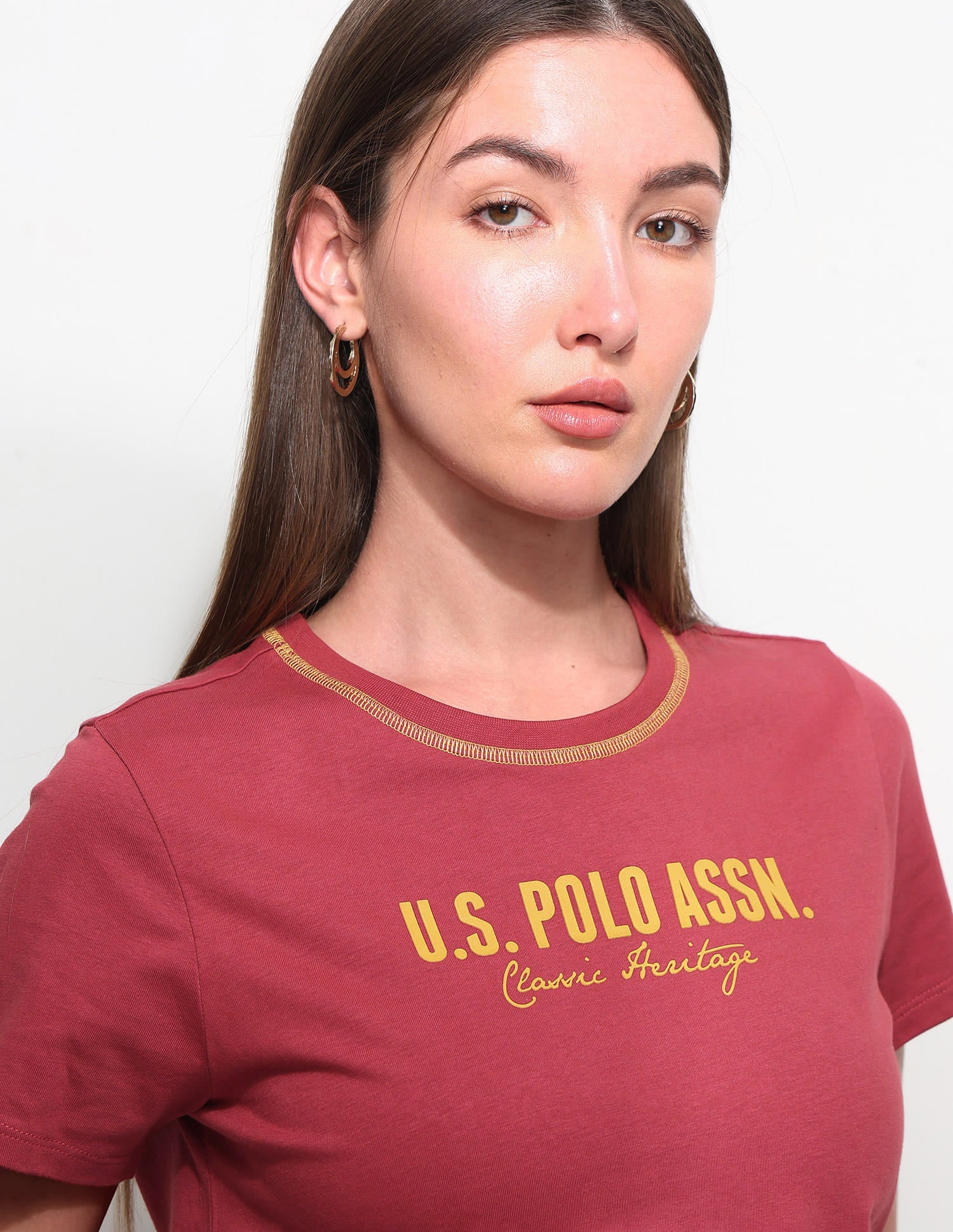 Regular Fit Brand Printed T-Shirt Red - U.S. Polo Assn. India | Large