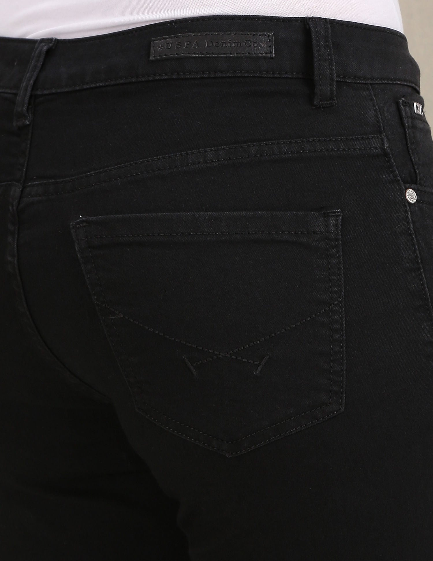 High Rise Super Skinny Fit Jeans Black - U.S. Polo Assn. India | Large