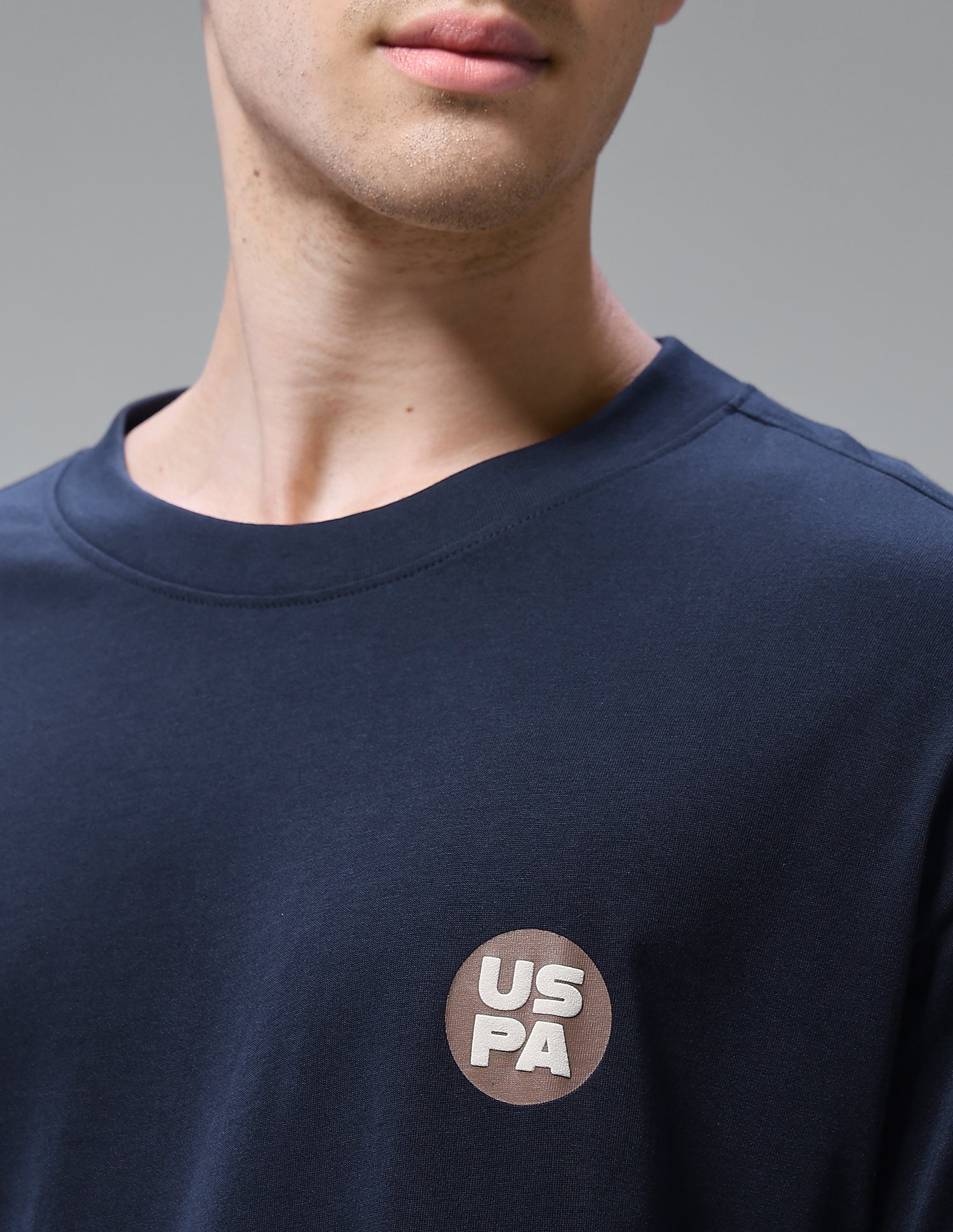 Graphic Printed Oversized Fit Loungewear T-Shirt Navy - U.S. Polo Assn. India | Large