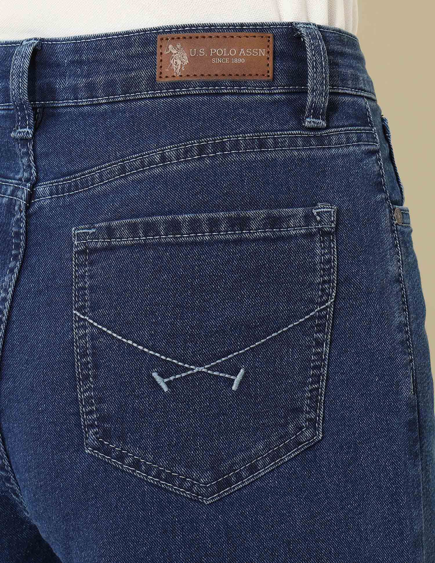 Mid rise Skinny Bootcut Jeans Blue - U.S. Polo Assn. India | Large