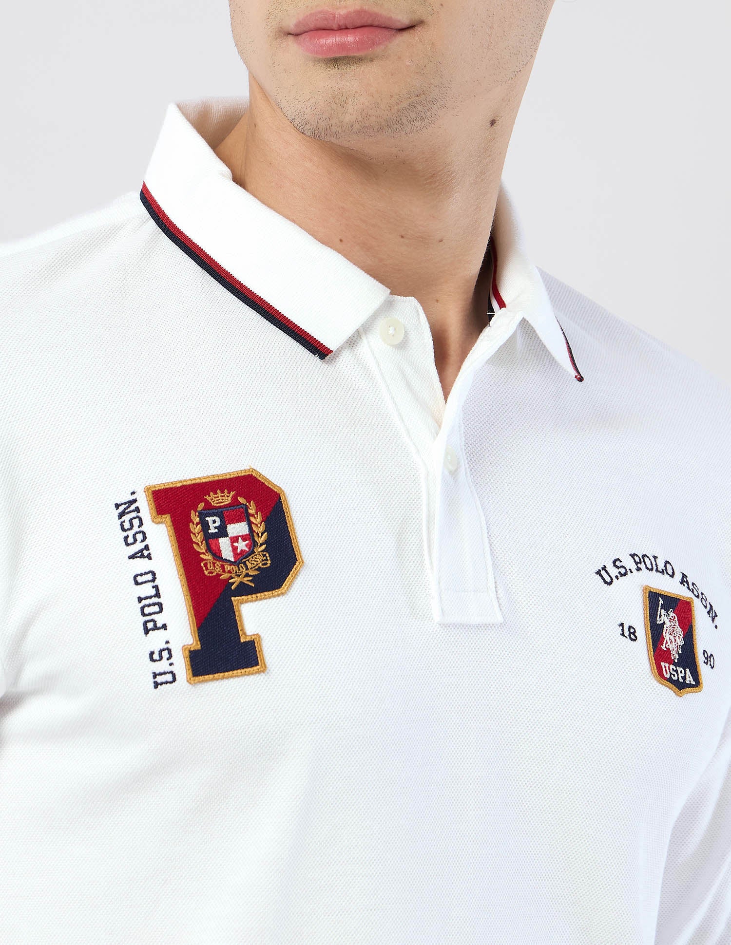 Brand Embroidered Regular Fit Polo Shirt White - U.S. POLO ASSN. | Large