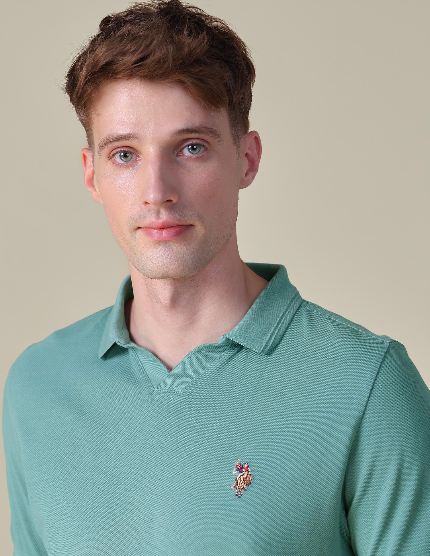 Solid Regular Fit Polo Shirt Light Green - U.S. Polo Assn. India | Large