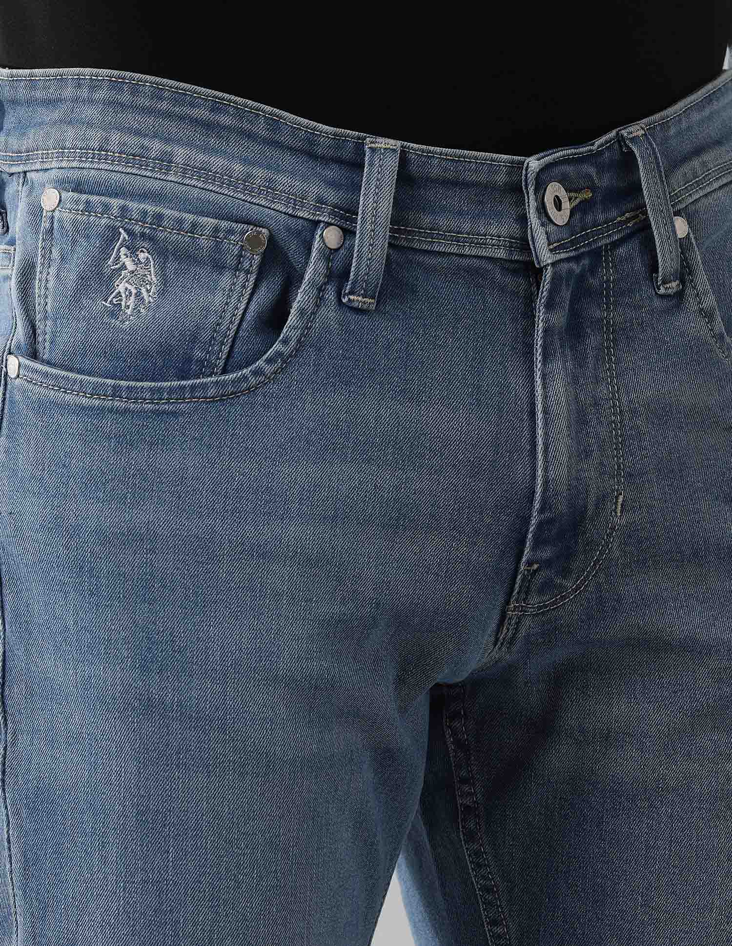 Brandon Fit Slim Tapered Fit Ultra Soft Jeans Blue - U.S. Polo Assn. India | Large