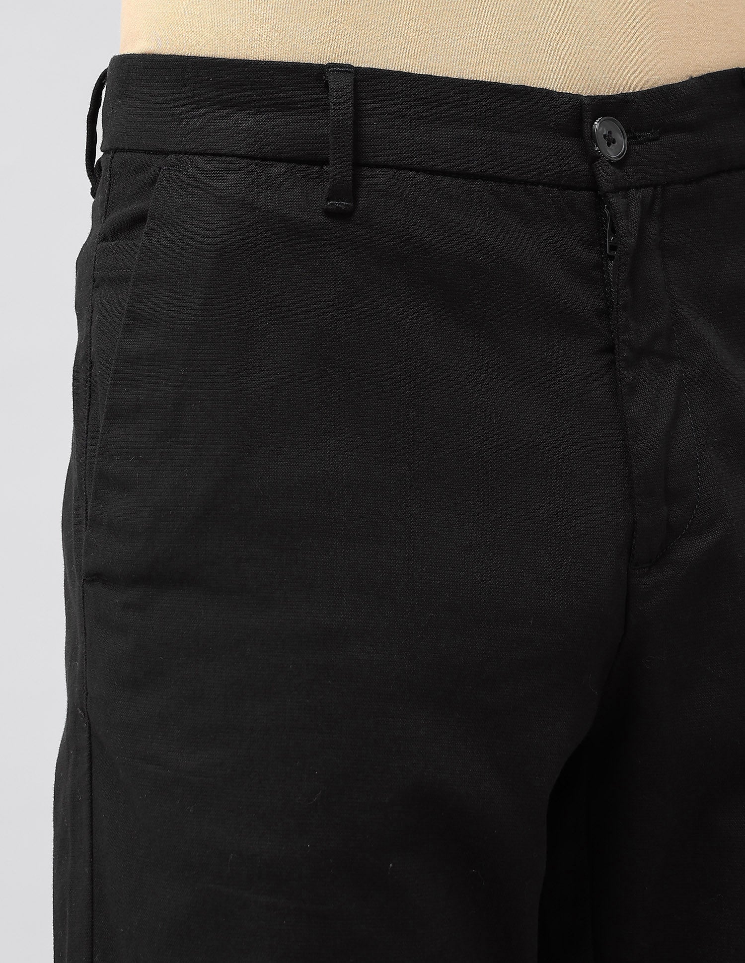 Slim Fit Heathered Trousers Black - U.S. POLO ASSN. | Large