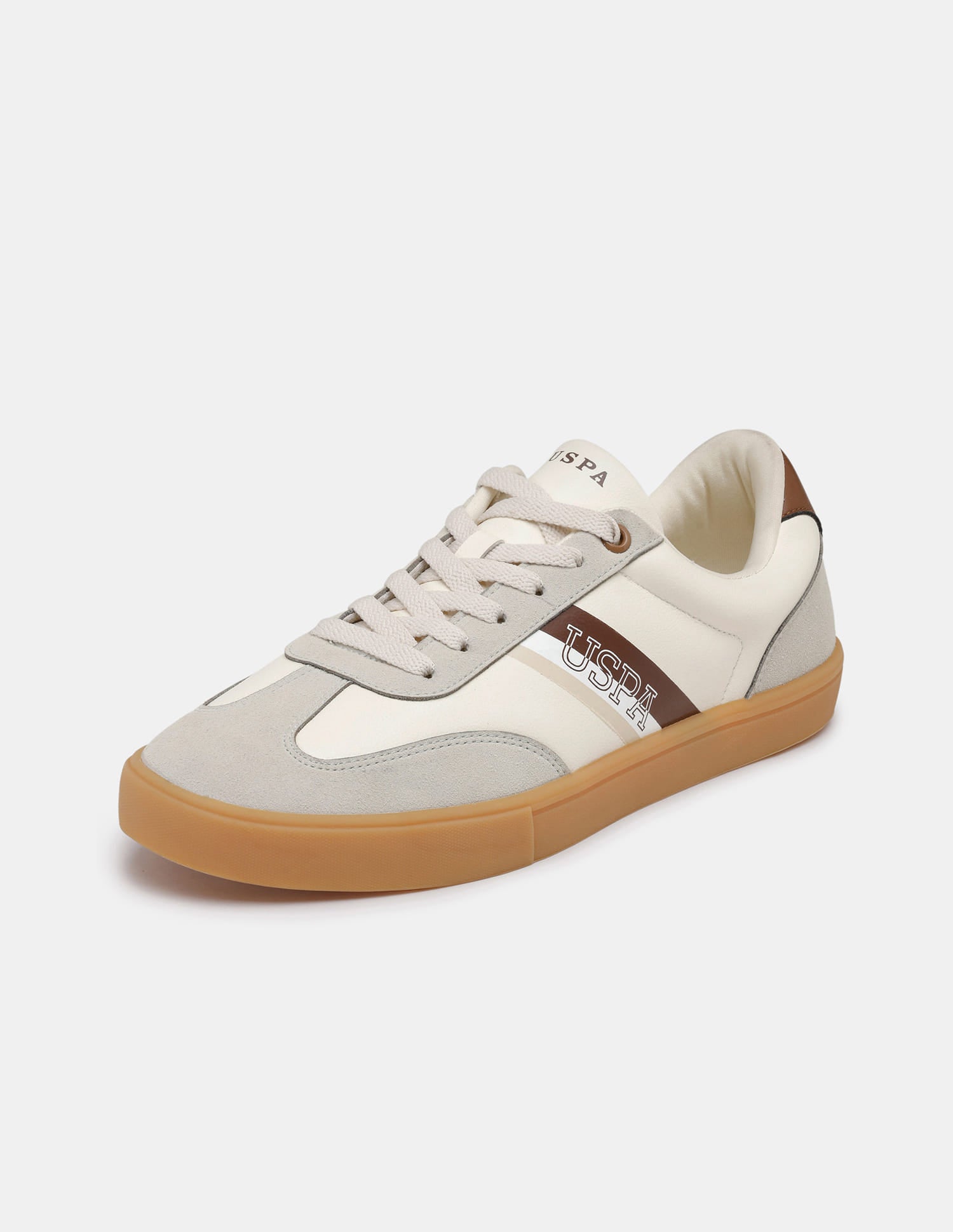 Men Hamet 2.0 Striped Sneakers Beige - U.S. Polo Assn. India | Large