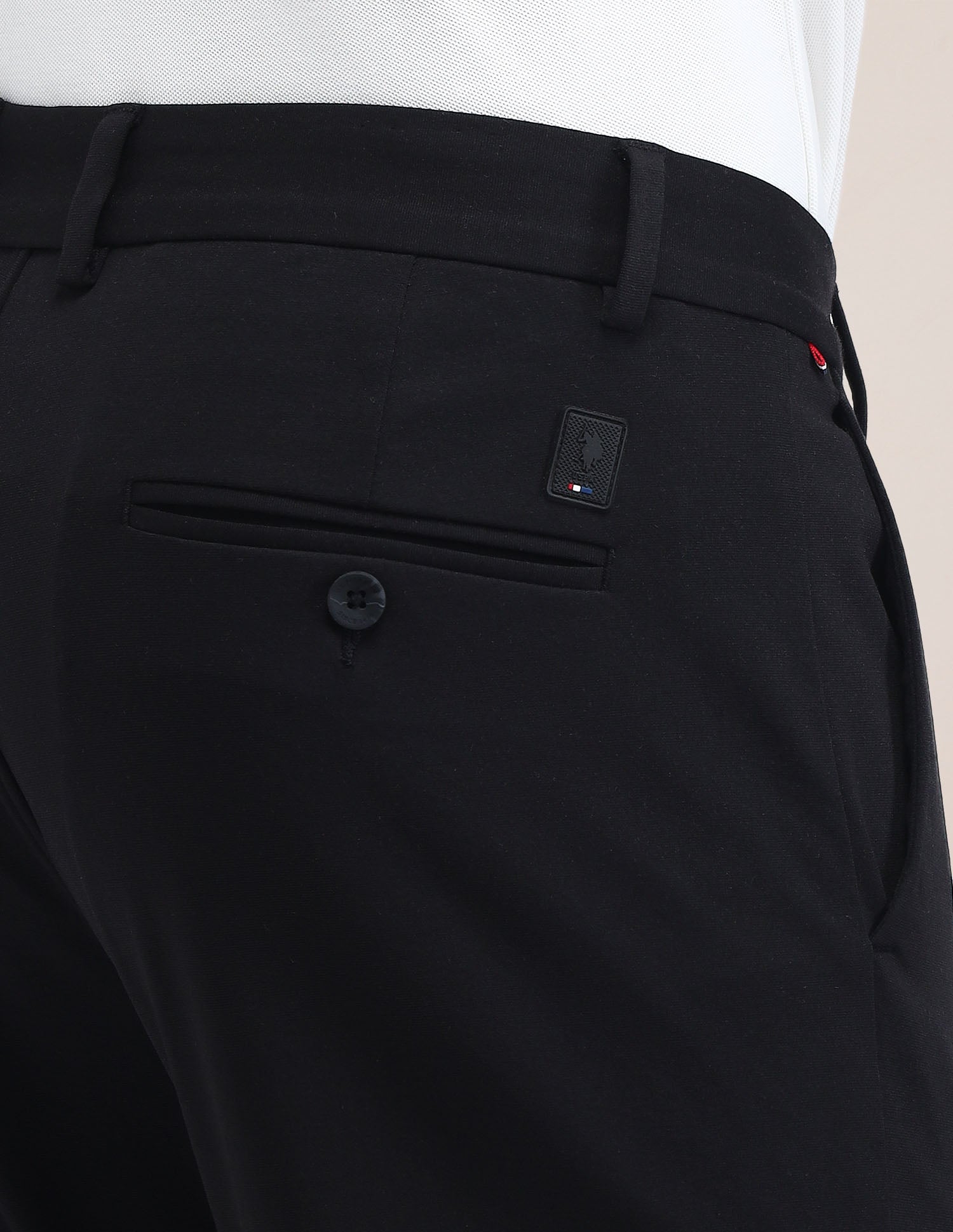 Mid Rise Austin Slim Fit Trousers Black - U.S. POLO ASSN. | Large