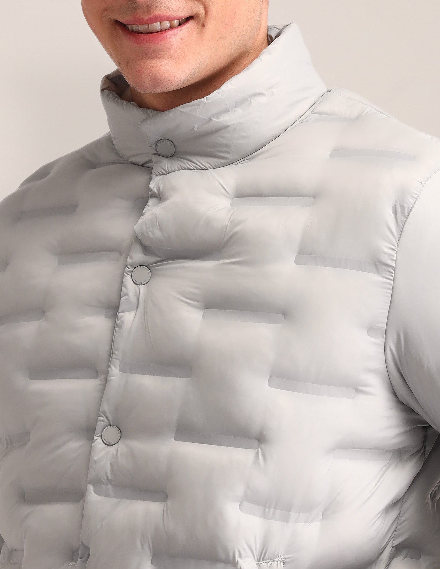 Solid Quilted Jacket Light-Grey - U.S. POLO ASSN. | Large