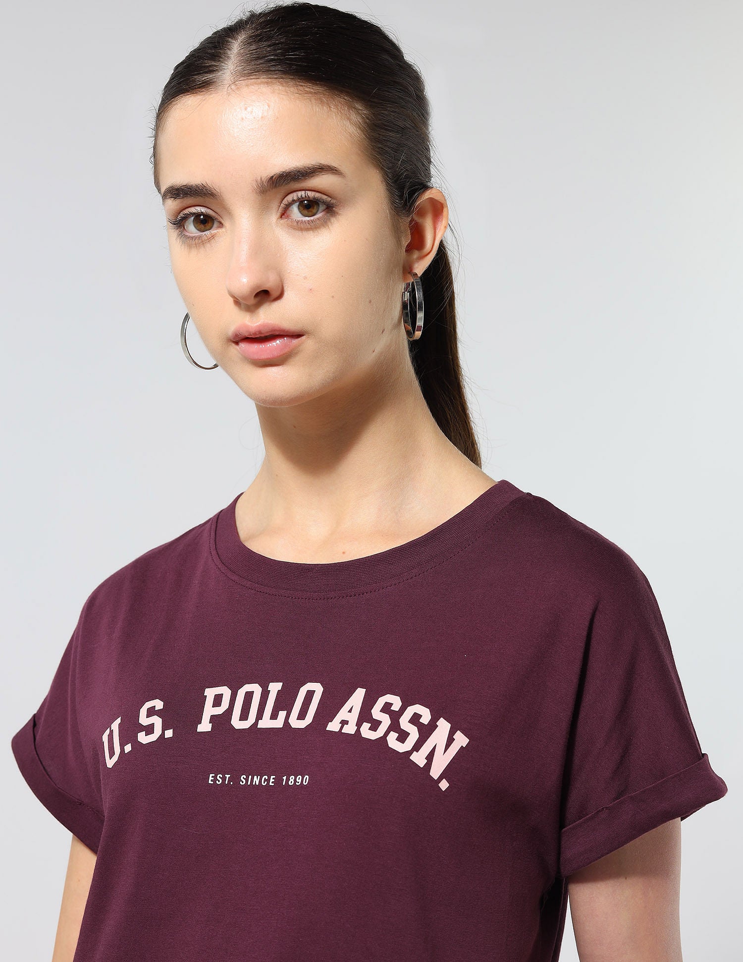 Regular Fit Brand Printed Lounge T-Shirt Maroon - U.S. POLO ASSN. | Large
