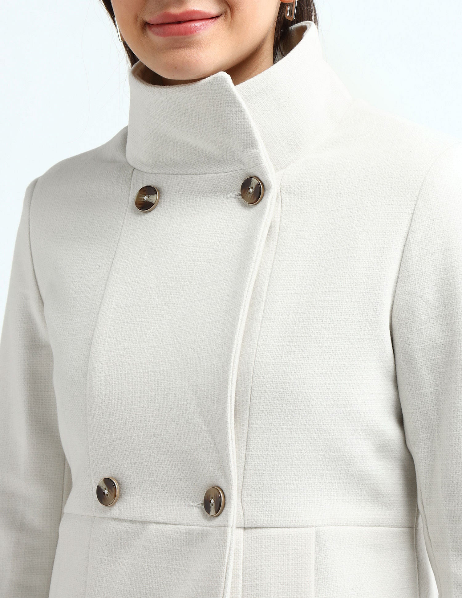 Double Breasted A Line Jacket White - U.S. Polo Assn. India | Large