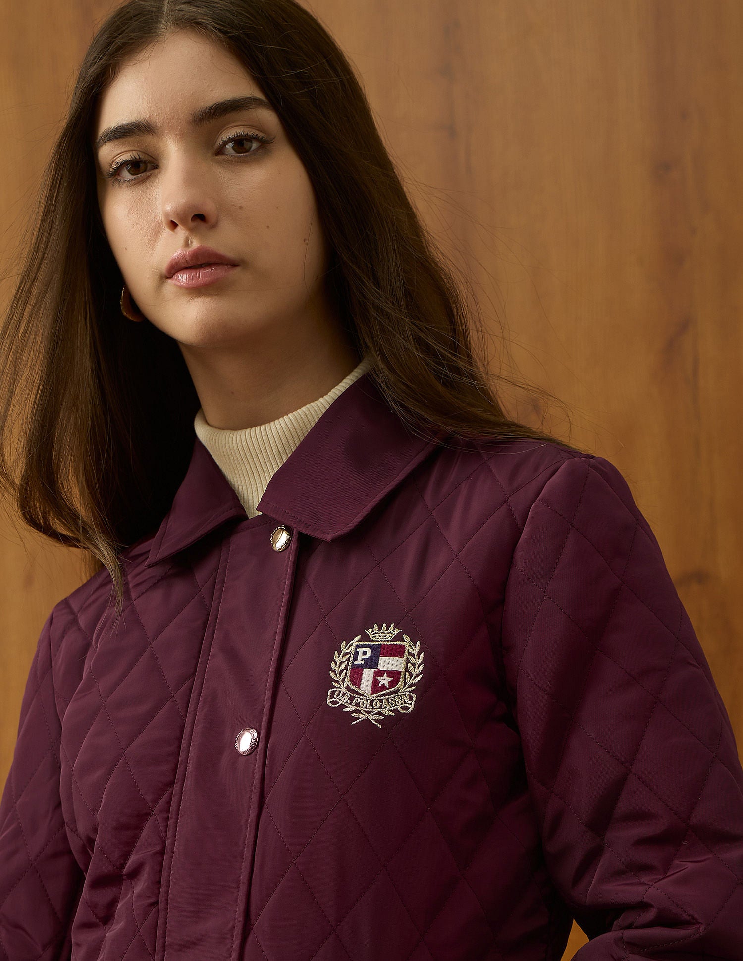 Regular Fit Quilted Jacket Wine - U.S. POLO ASSN. | Large