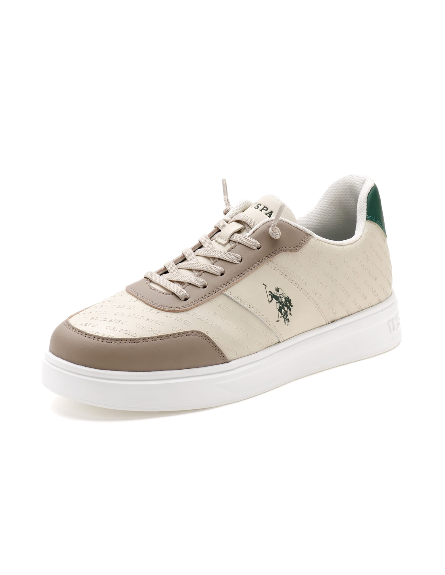 Brand Embossed Cort 2.0 Sneakers Beige - U.S. Polo Assn. India | Large