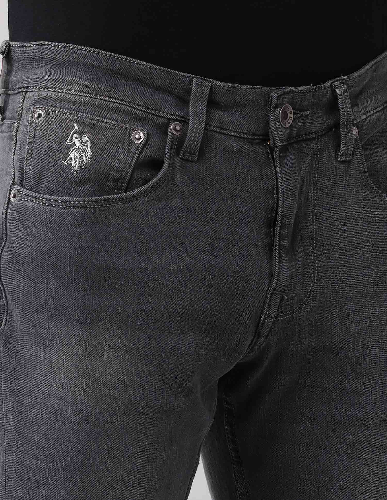 Brandon Slim Tapered Fit Authentic Bi Stretch Jeans Grey - U.S. Polo Assn. India | Large