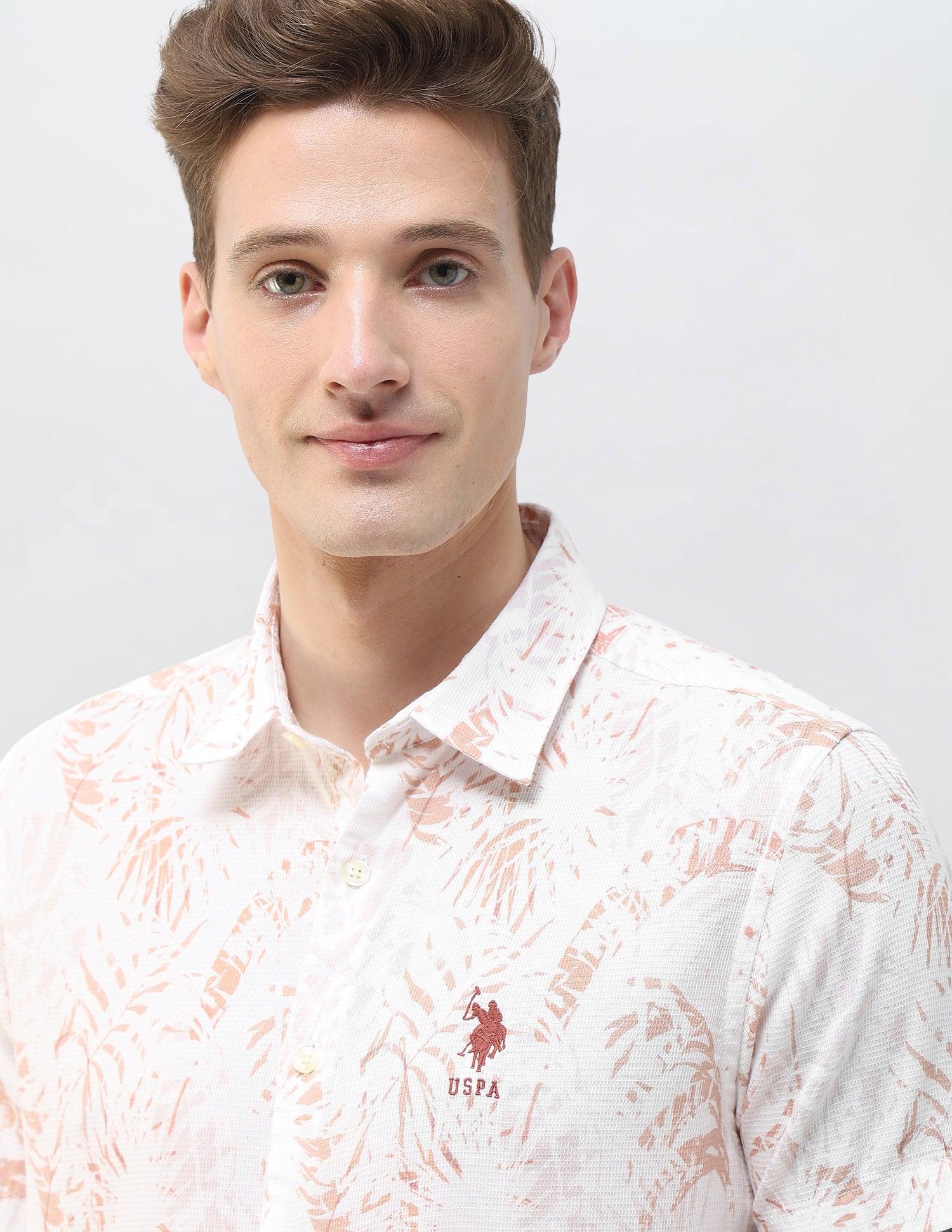 Tropical Printed Summer House Shirt Rust - U.S. Polo Assn. India | Large