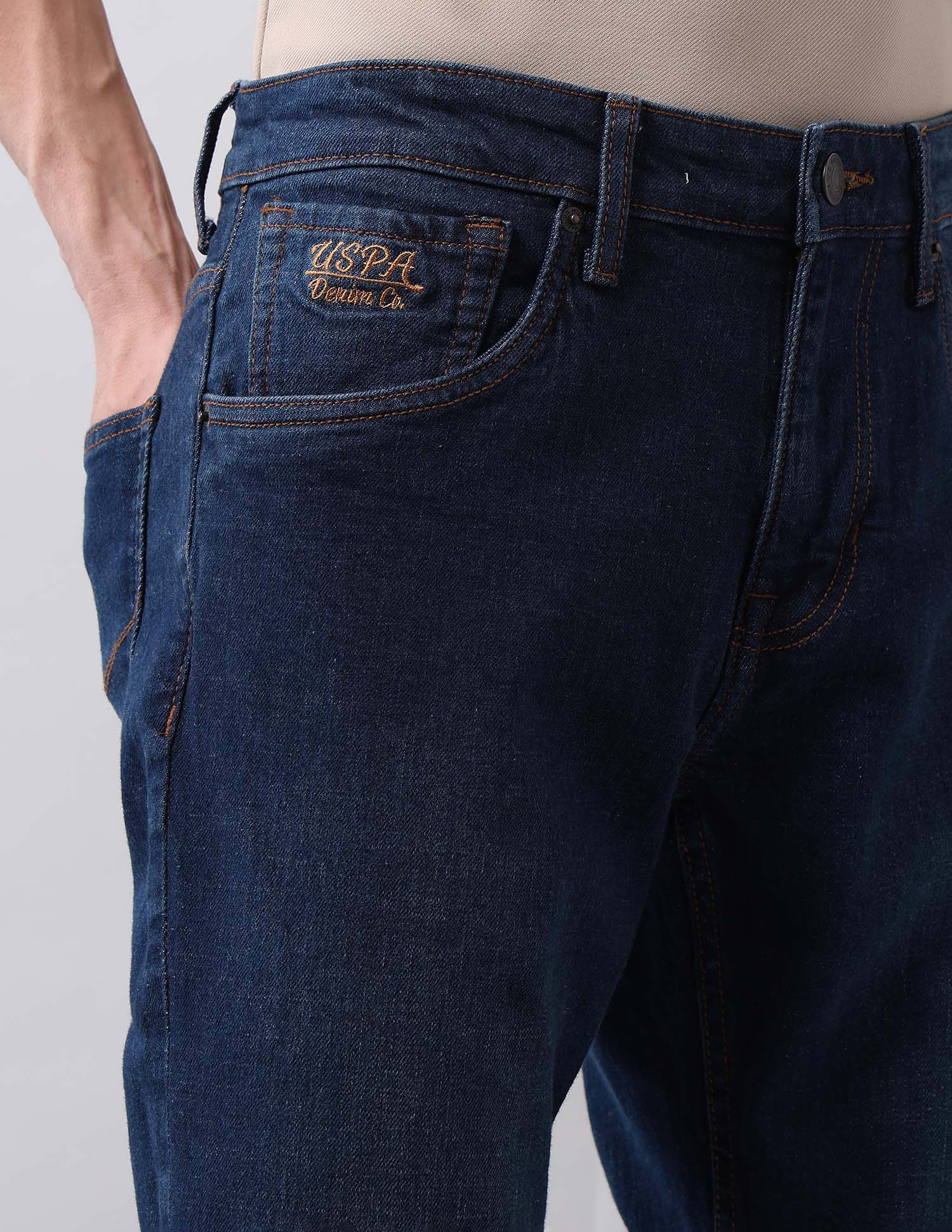 Brandon Slim Tapered Fit Blue Jeans Blue - U.S. POLO ASSN. | Large