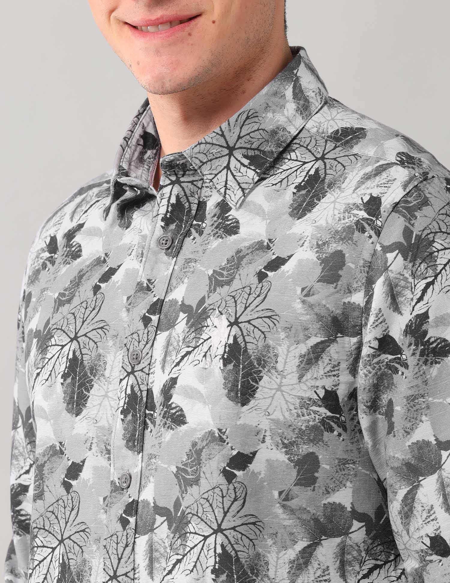 All Over Printed Regular Fit Shirt Grey - U.S. POLO ASSN. | Large