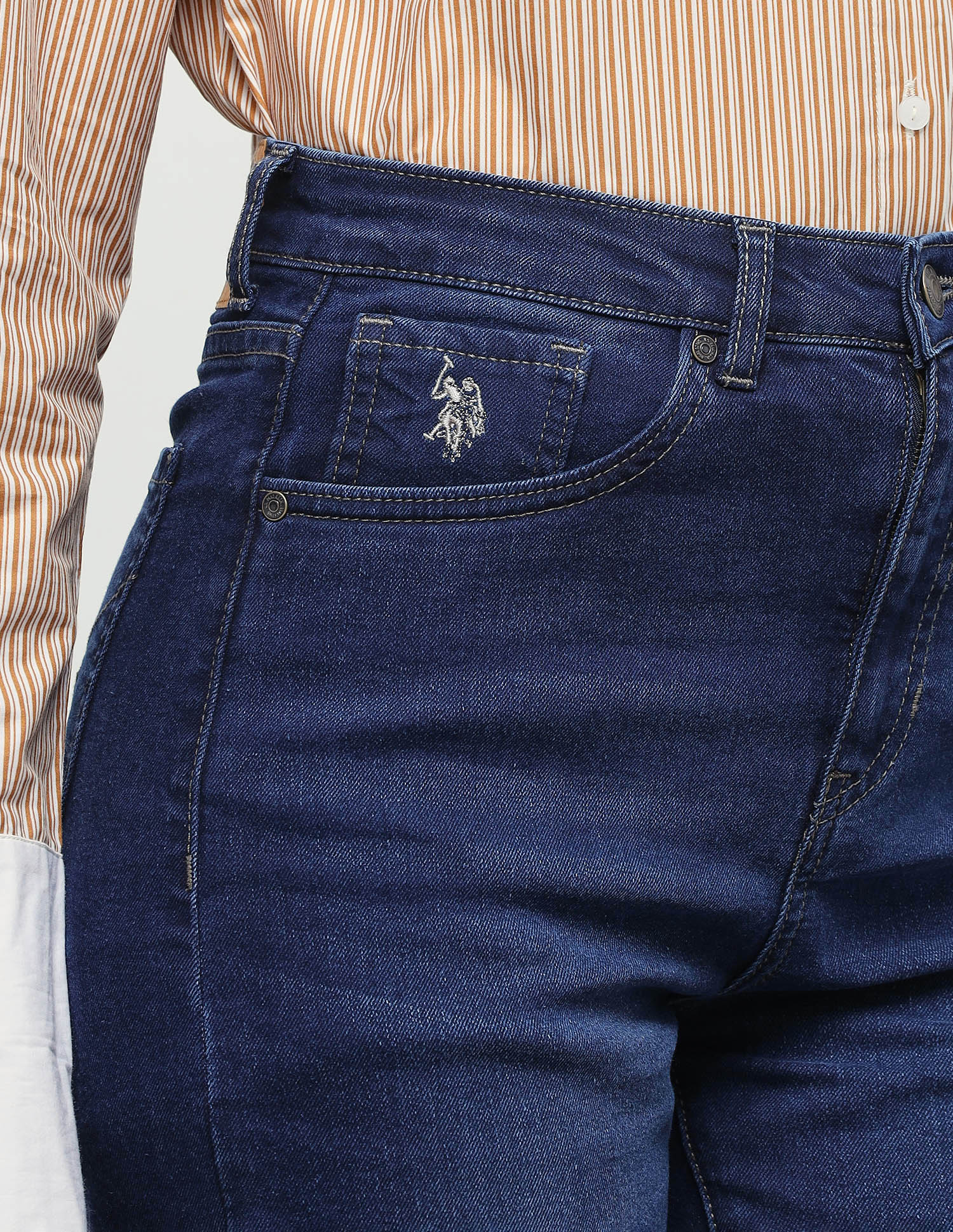 Straight Fit Blue Jeans Blue - U.S. Polo Assn. India | Large