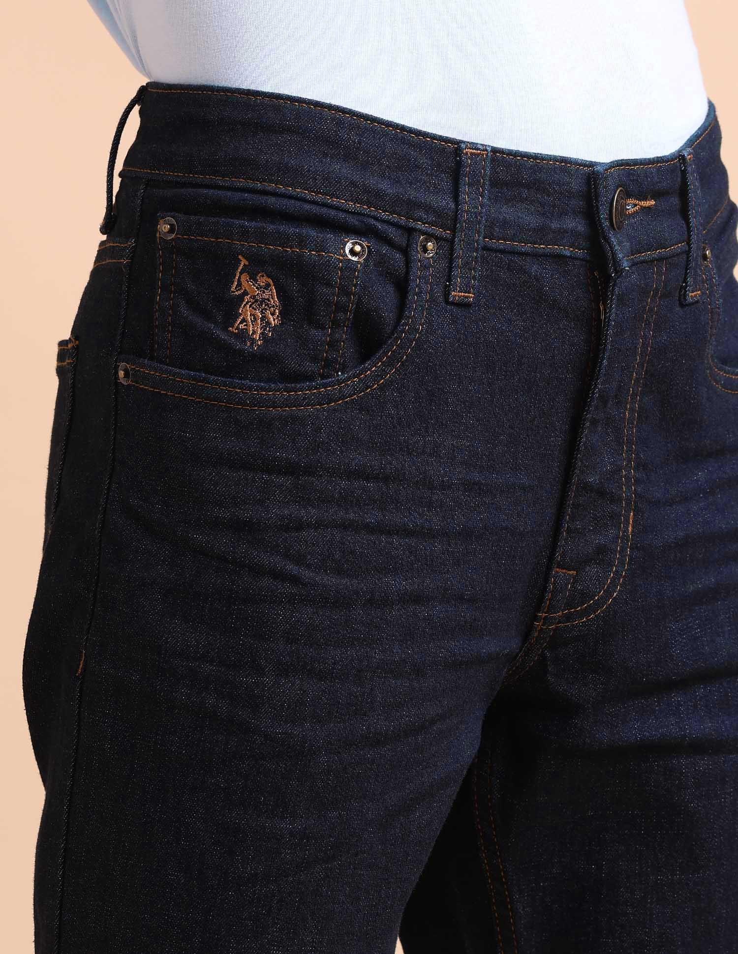 Brandon Slim Tapered Fit Blue Jeans Dark Blue - U.S. POLO ASSN. | Large
