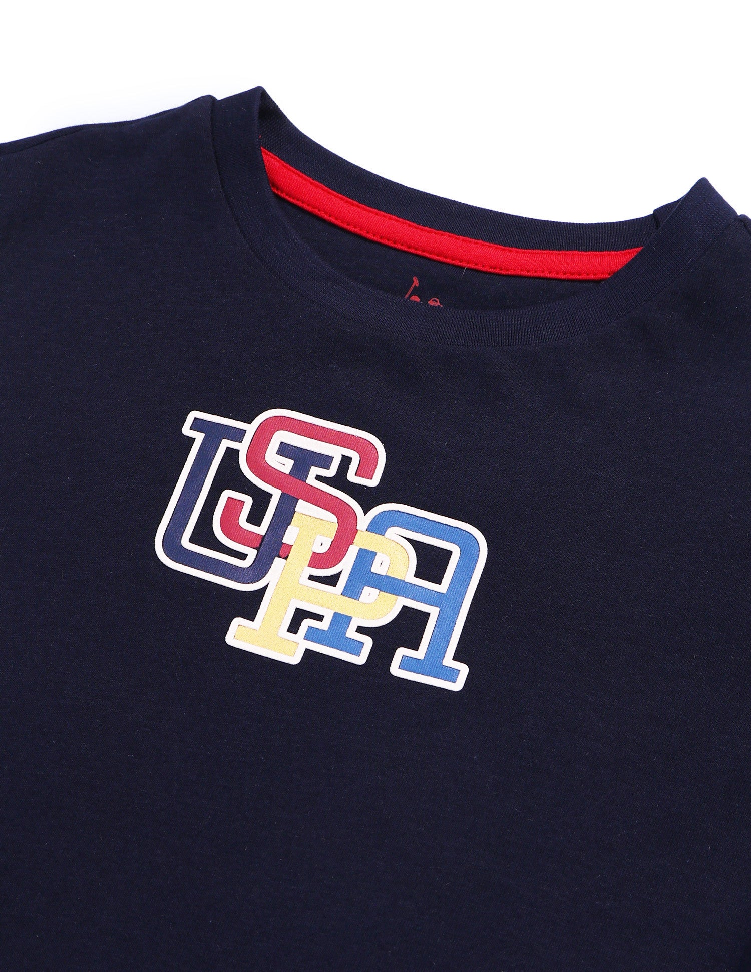 Boys Brand Printed Regular Fit T-Shirt Navy - U.S. POLO ASSN. | Large