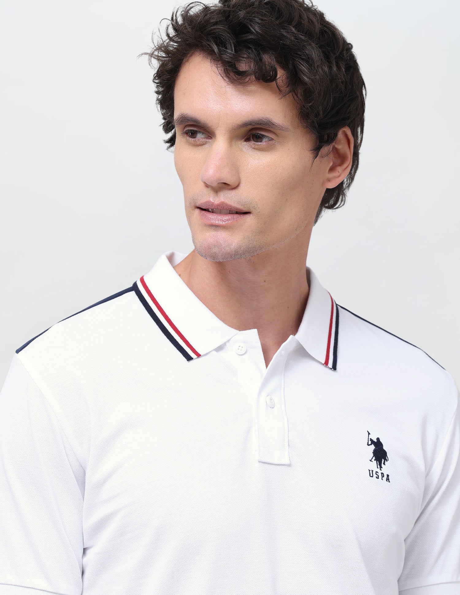 Solid Regular Fit Polo Shirt White - U.S. Polo Assn. India | Large
