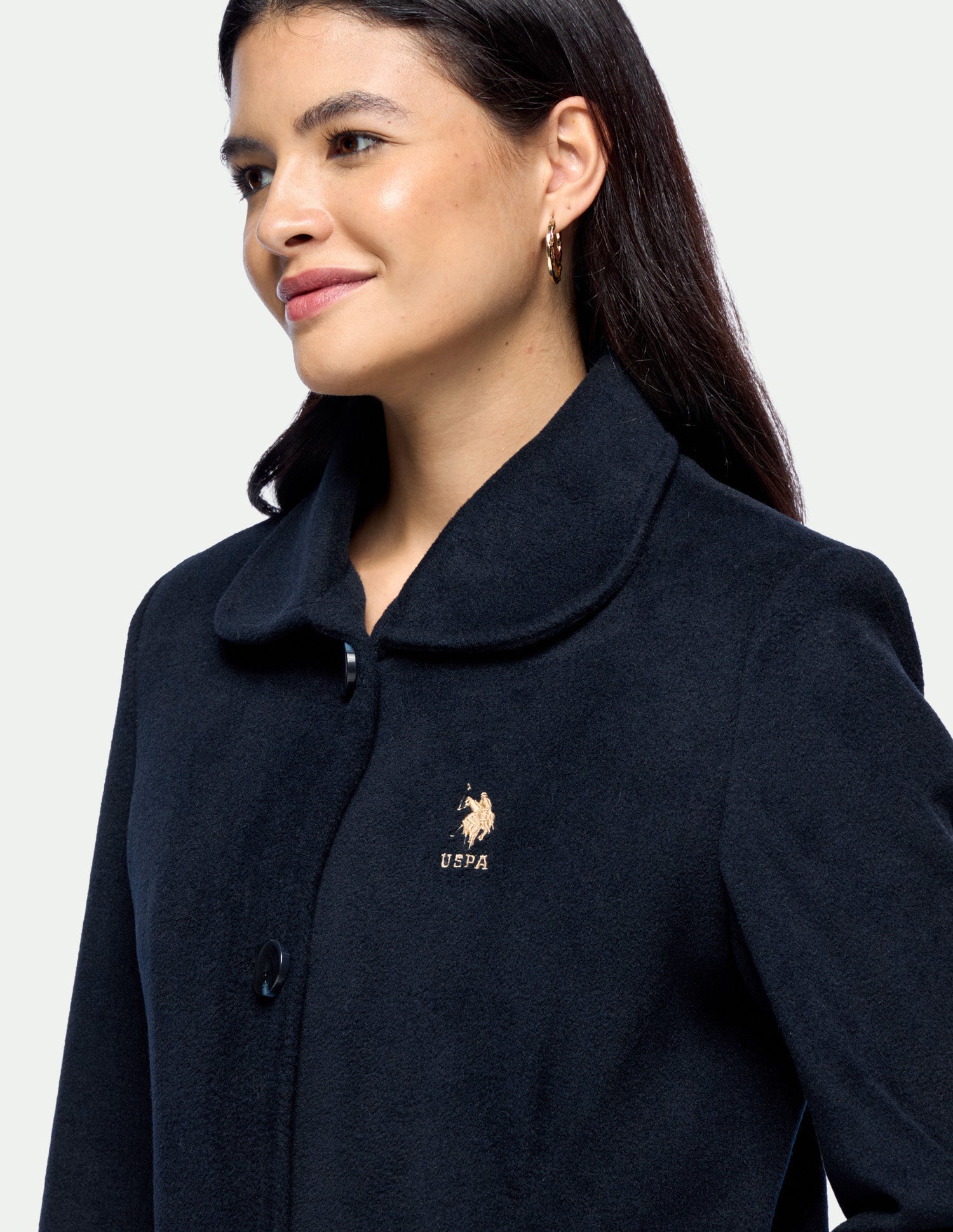 Longline Regular Fit Coat Navy - U.S. Polo Assn. India | Large