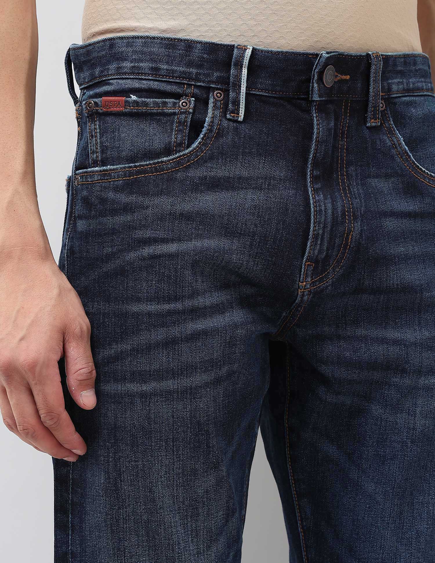 Harold Slim Straight Fit Blue Jeans Blue - U.S. POLO ASSN. | Large