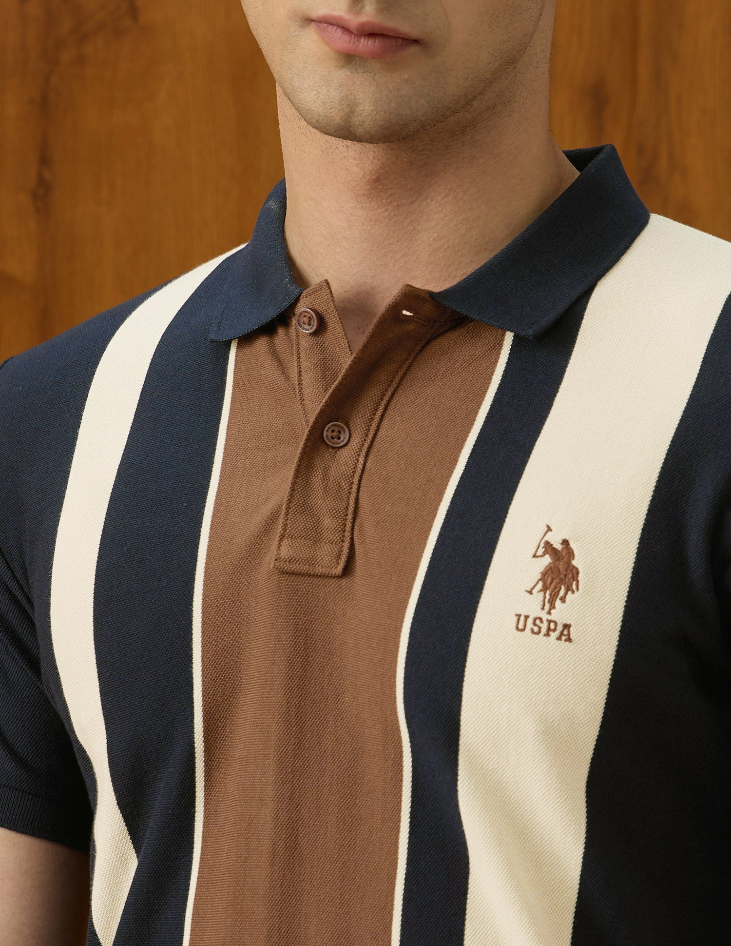 Colourblocked Equestrian Aisle Theater Polo Shirt Navy - U.S. POLO ASSN. | Large