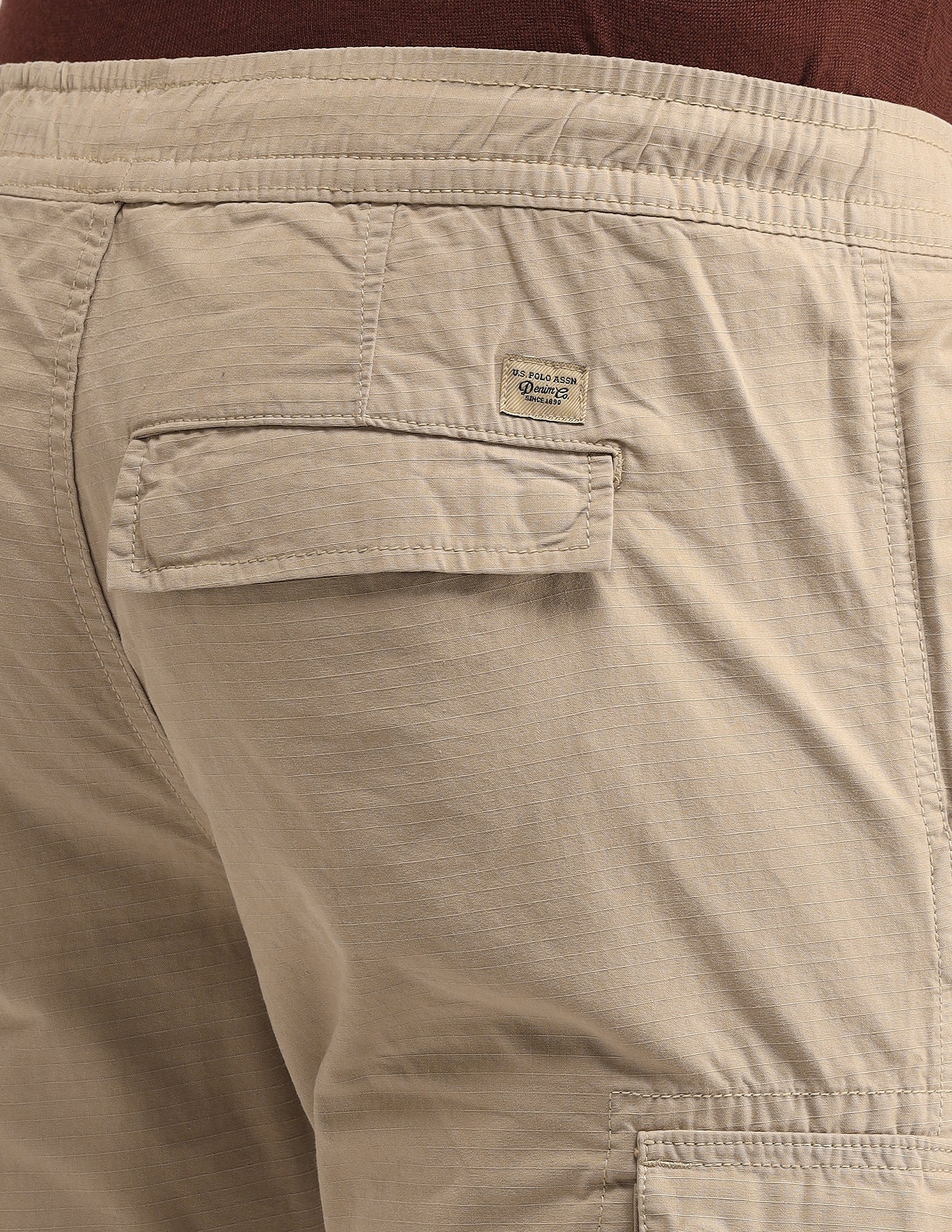 Straight Solid Trousers Stone - U.S. POLO ASSN. | Large