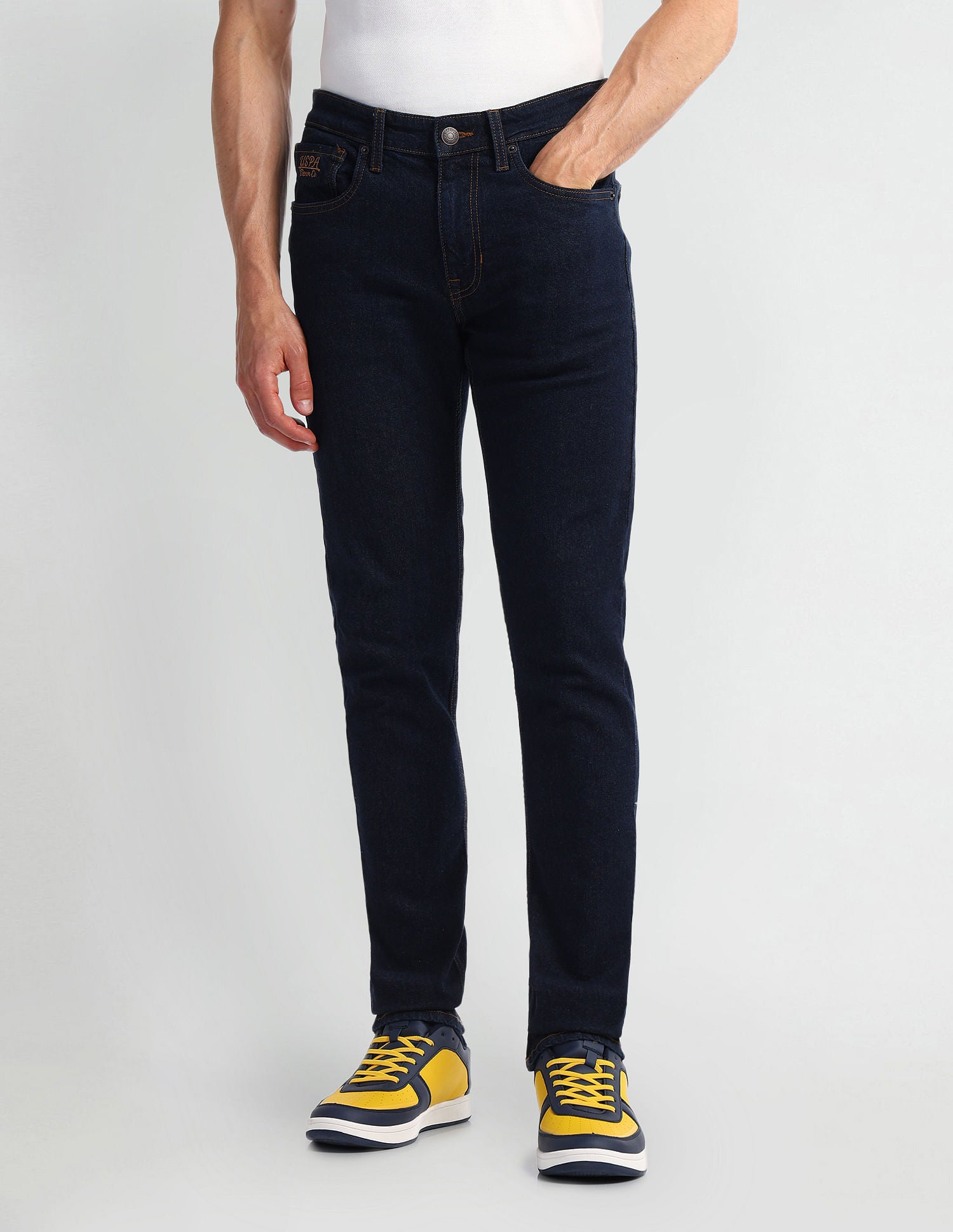 Brandon Slim Fit Blue Jeans Navy - U.S. Polo Assn. India | Large
