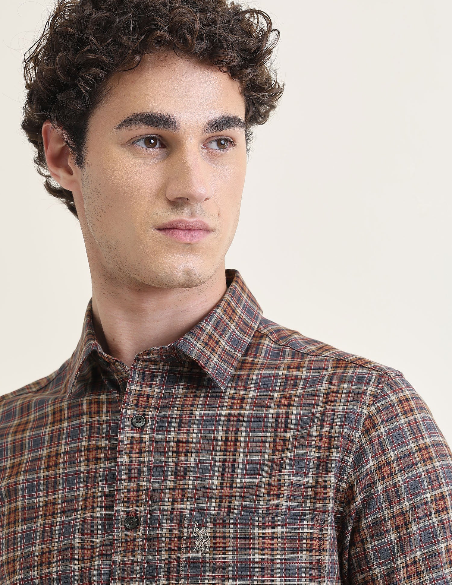Plaid Checked Regular Fit Shirt Dark Brown - U.S. Polo Assn. India | Large
