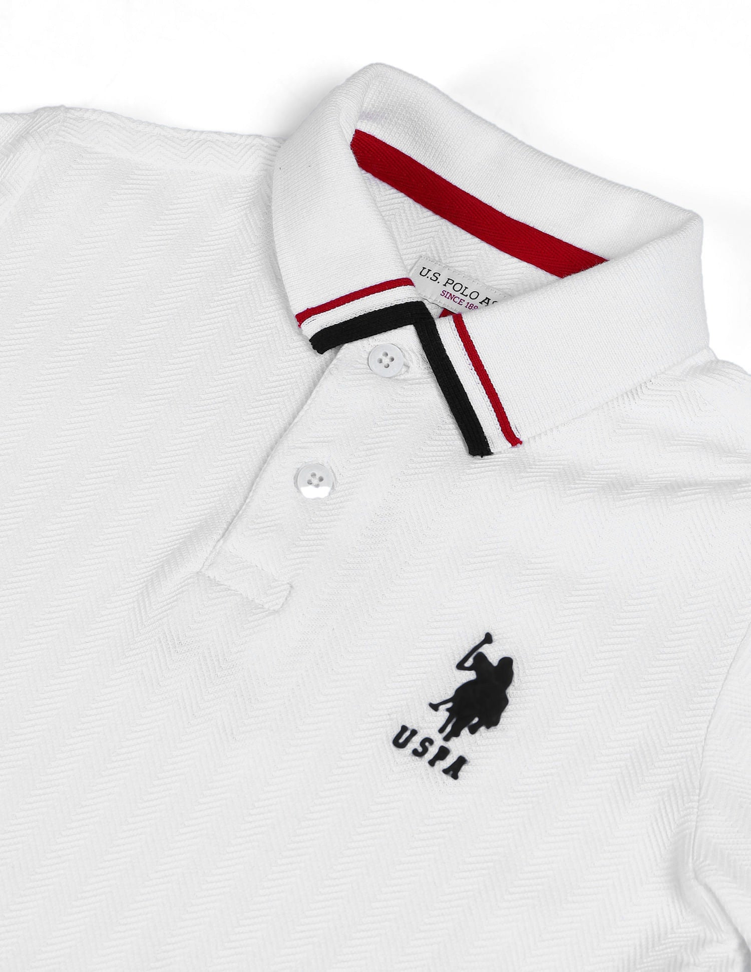 Boys Pure Cotton Regular Polo Shirt Ivory - U.S. Polo Assn. India | Large