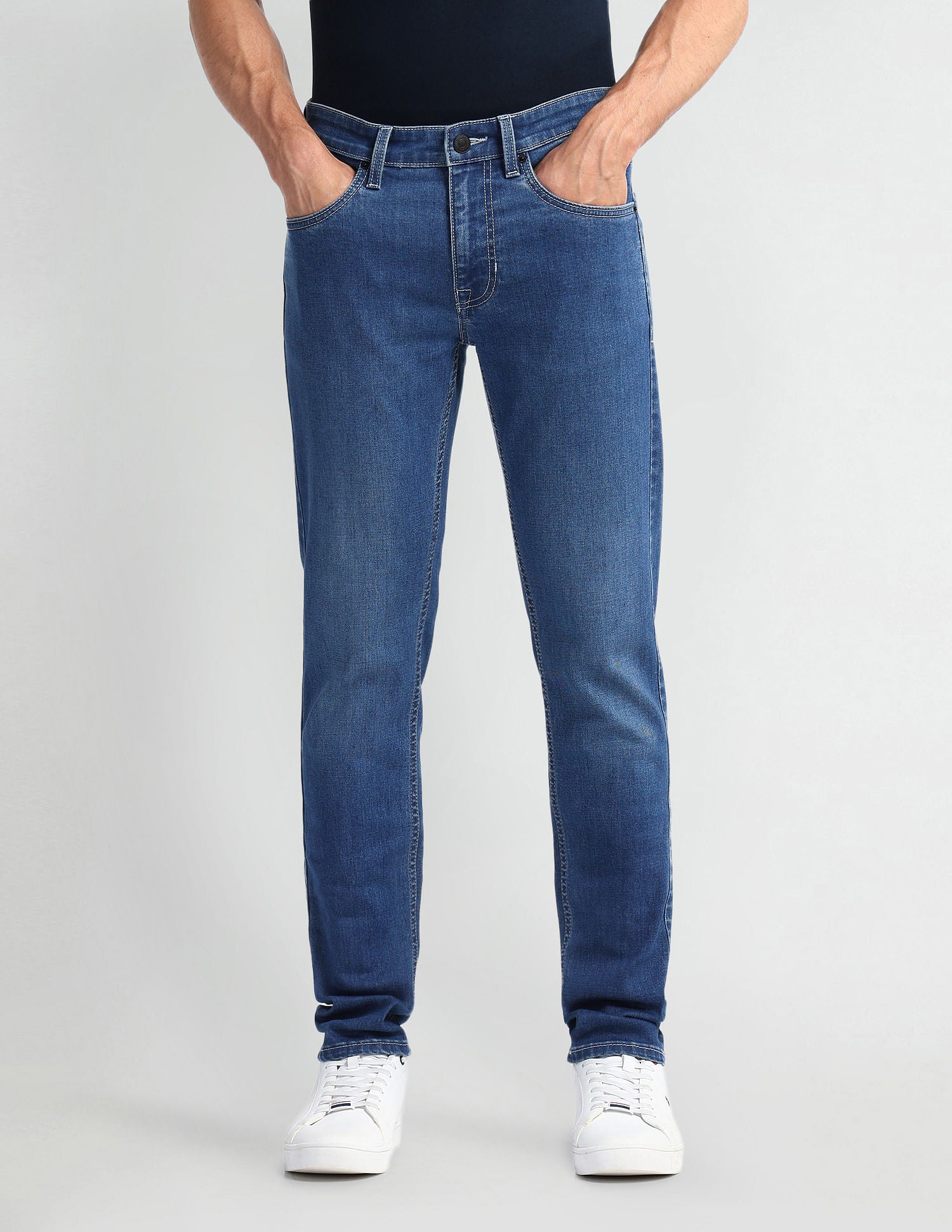 Regallo Skinny Fit Blue Jeans Blue - U.S. Polo Assn. India | Large