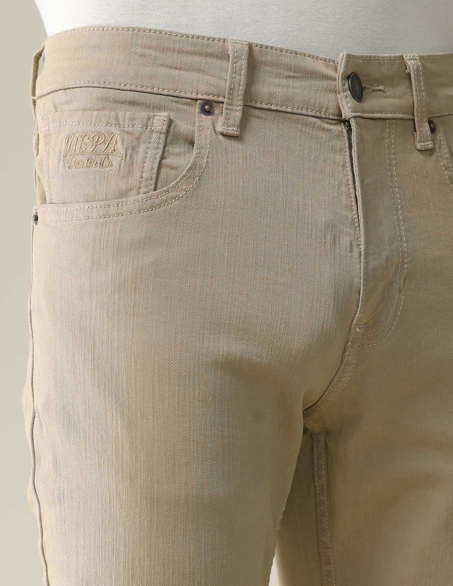 Brandon Slim Tapered Fit Brown Jeans Brown - U.S. POLO ASSN. | Large