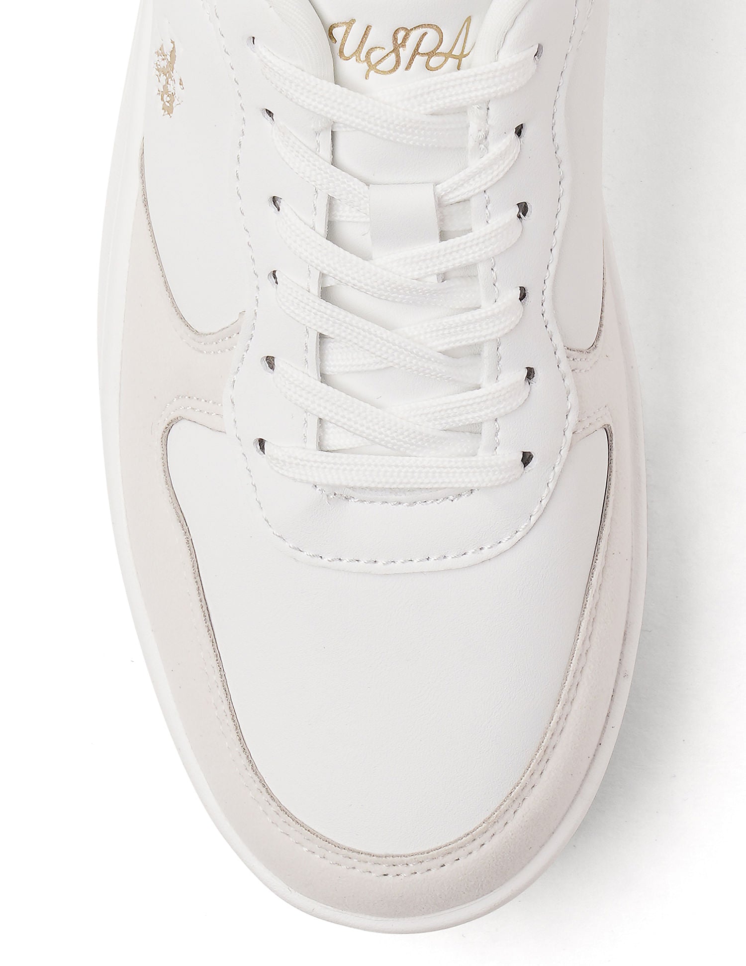 Women Textured Ingrid Sneakers Off White - U.S. Polo Assn. India | Large