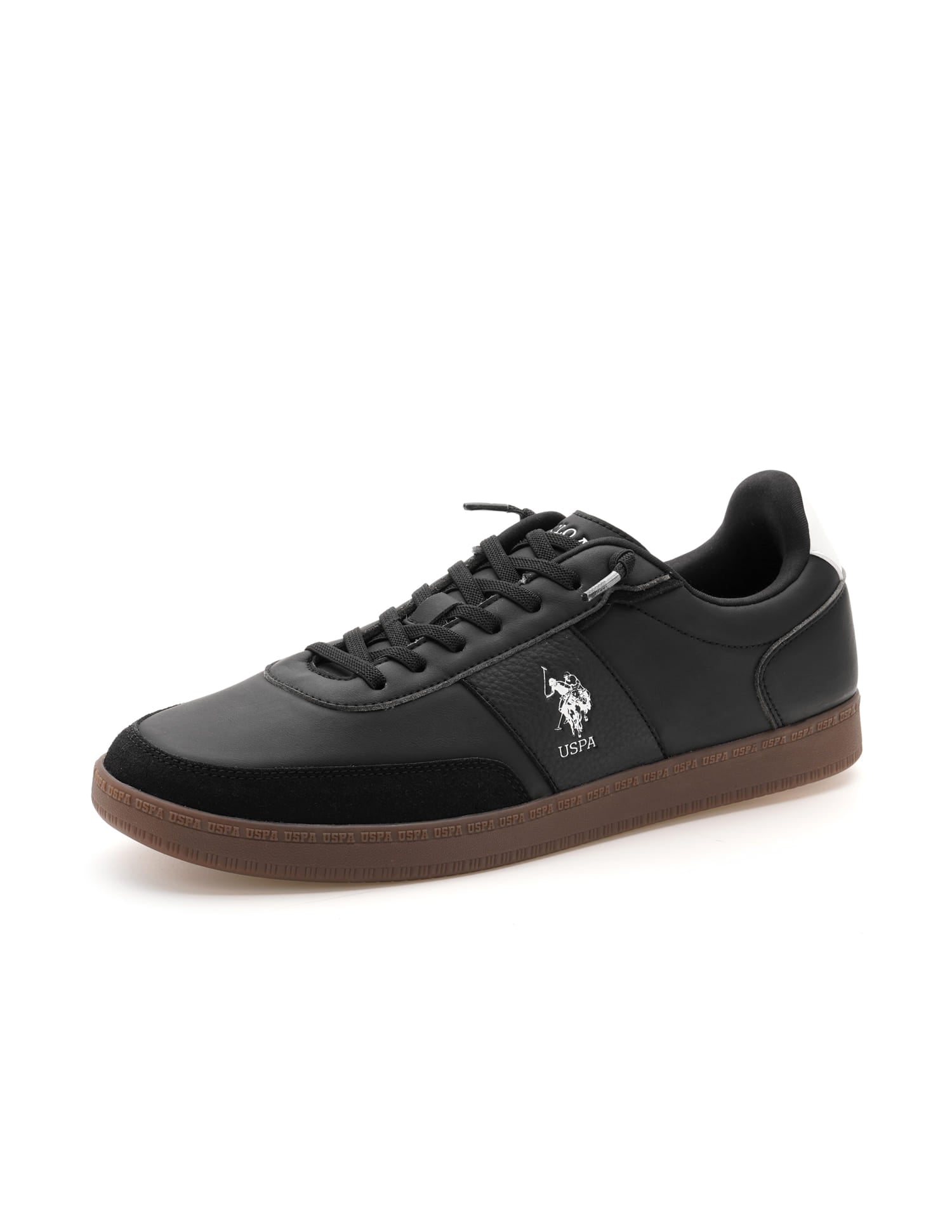 Men Milton Solid Sneakers Black - U.S. Polo Assn. India | Large