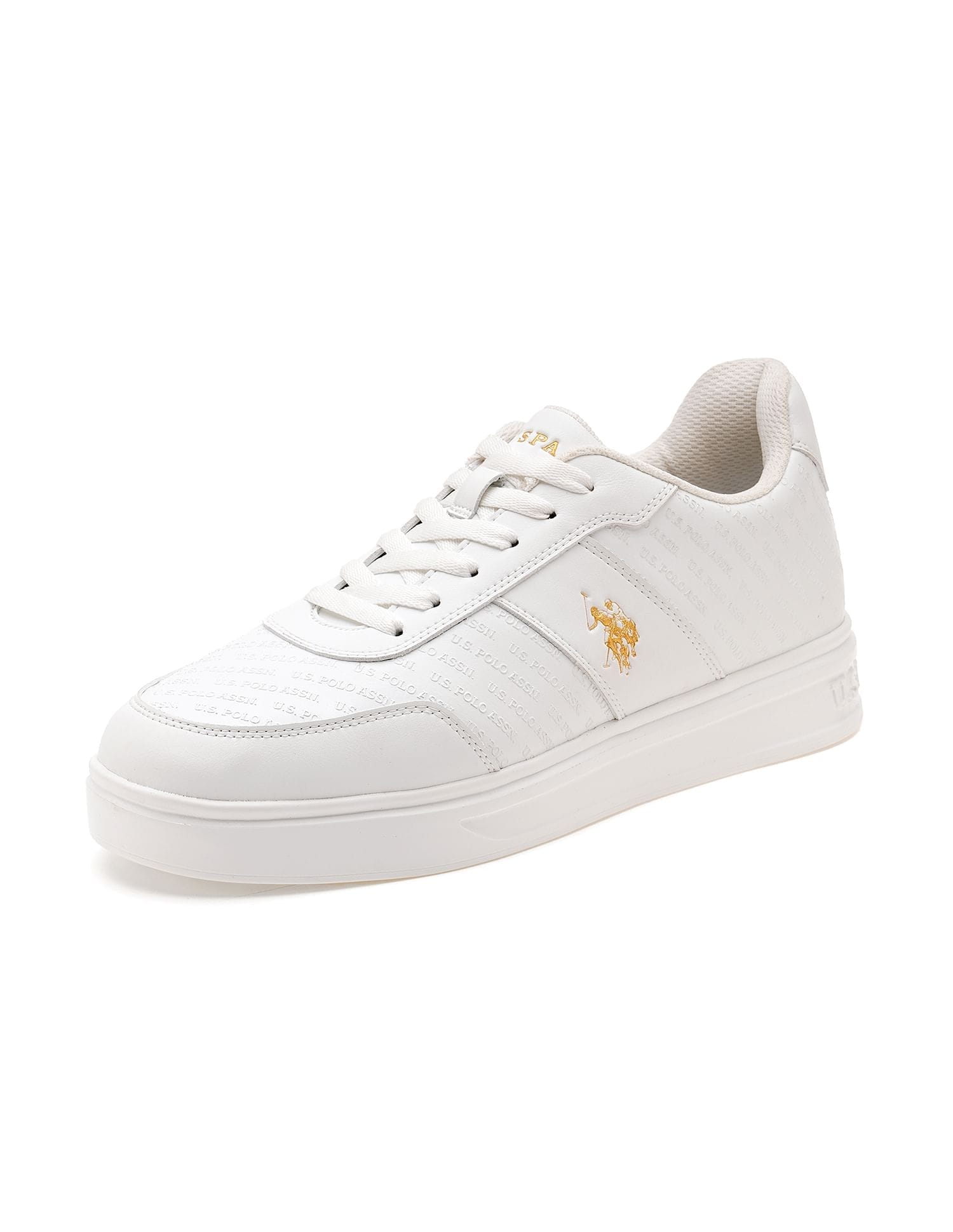 Brand Embossed Cort 2.0 Sneakers White - U.S. Polo Assn. India | Large