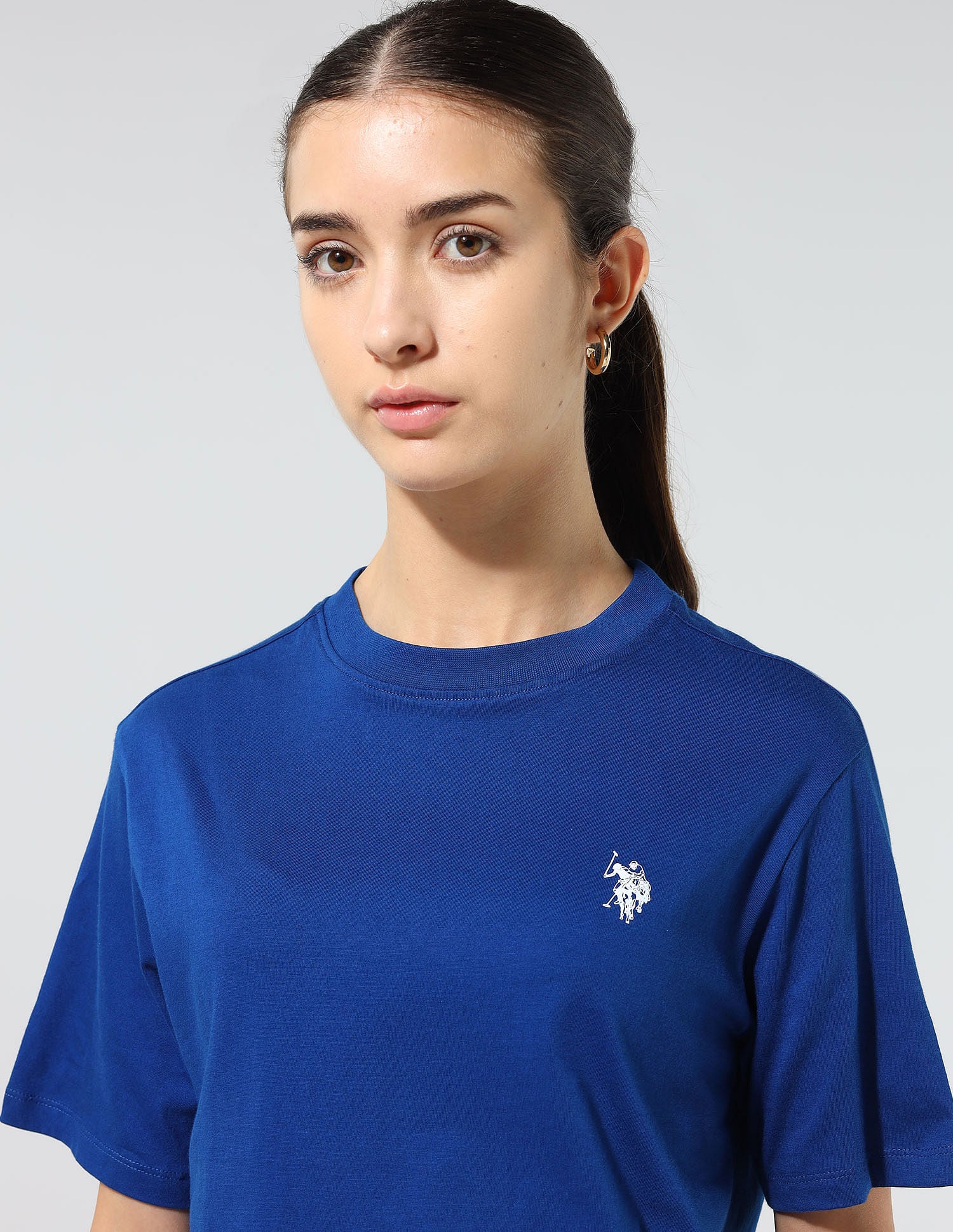 Boxy Fit Solid Lounge T-Shirt Bright Blue - U.S. POLO ASSN. | Large